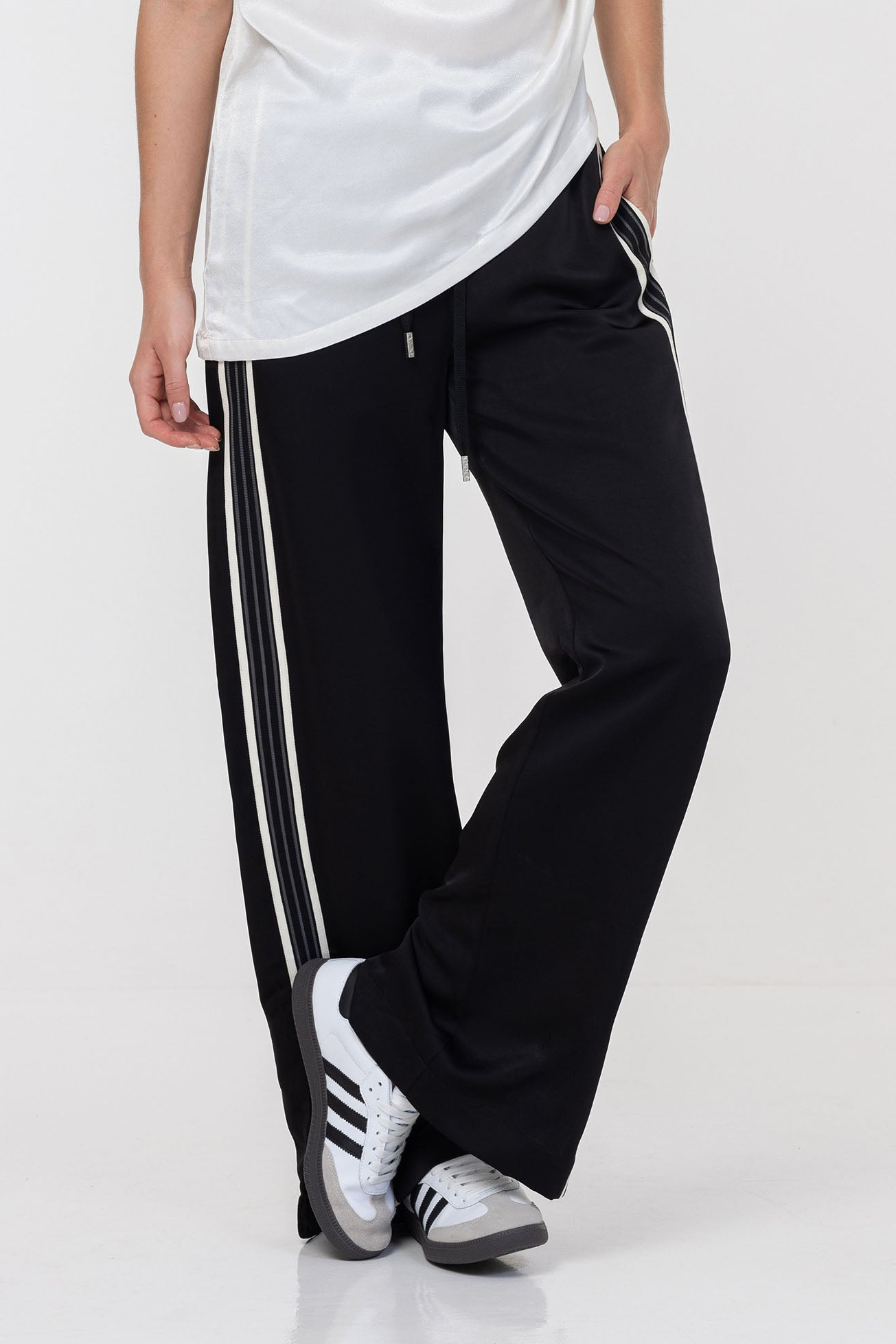PRE-ORDER Diego Pant - Black with Black/Sheer Trim