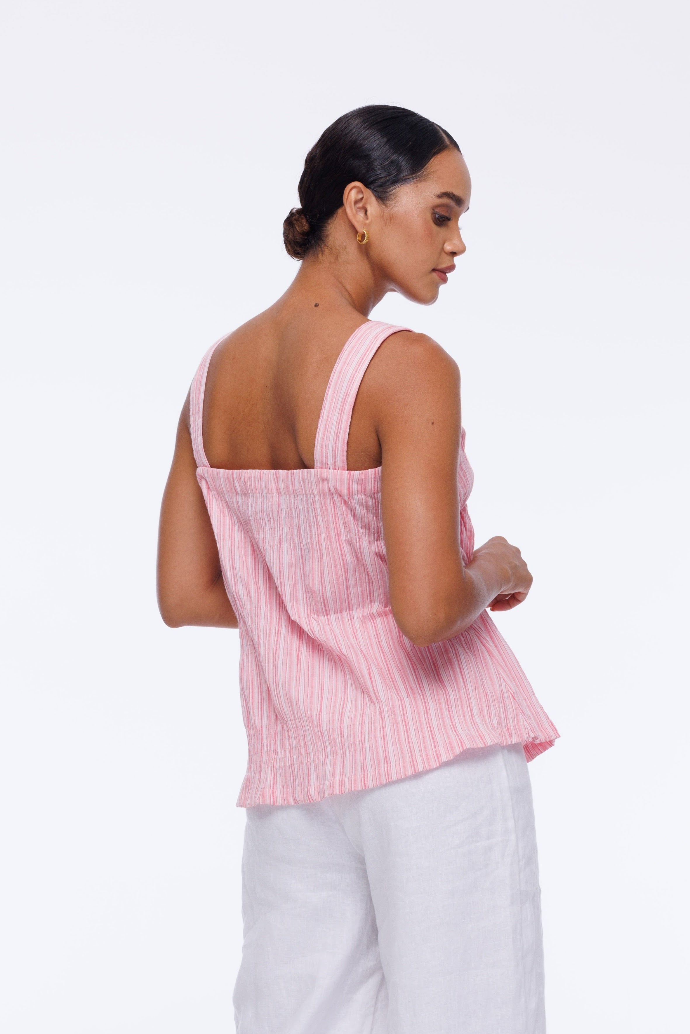 Lucy in the Sky Top - Pink Stripe