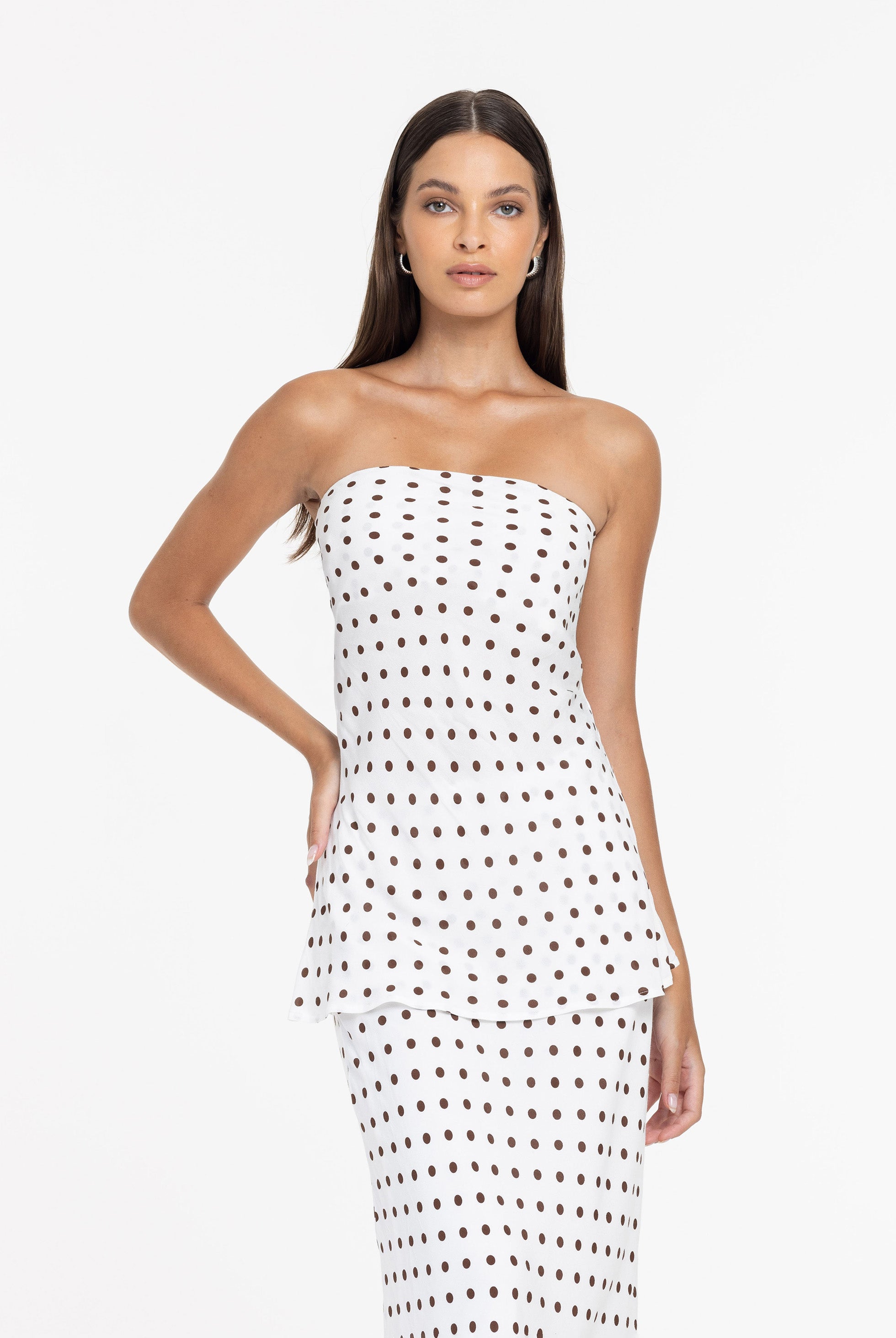 Luminary Bandeau - Ivory with Chocolate Spot