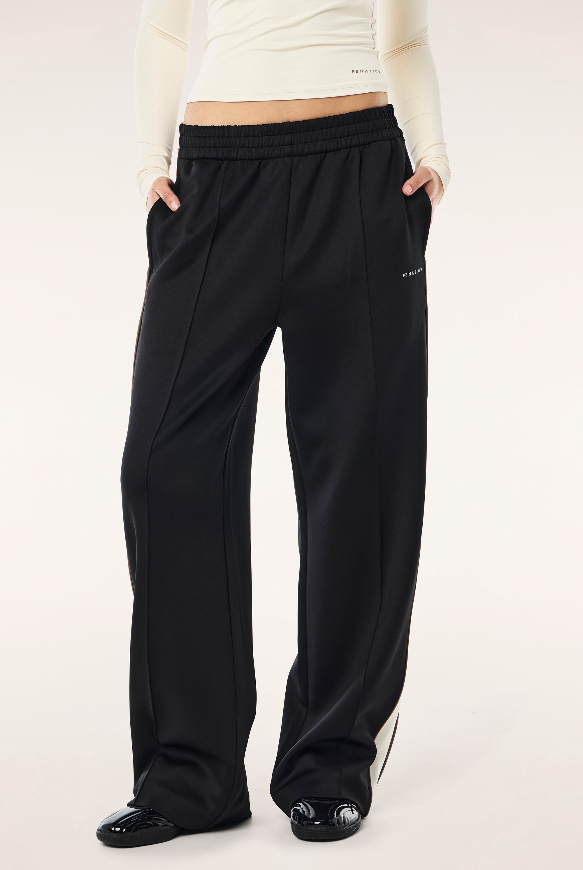 P.E Nation - Man Down Track Pant - Black/Walnut