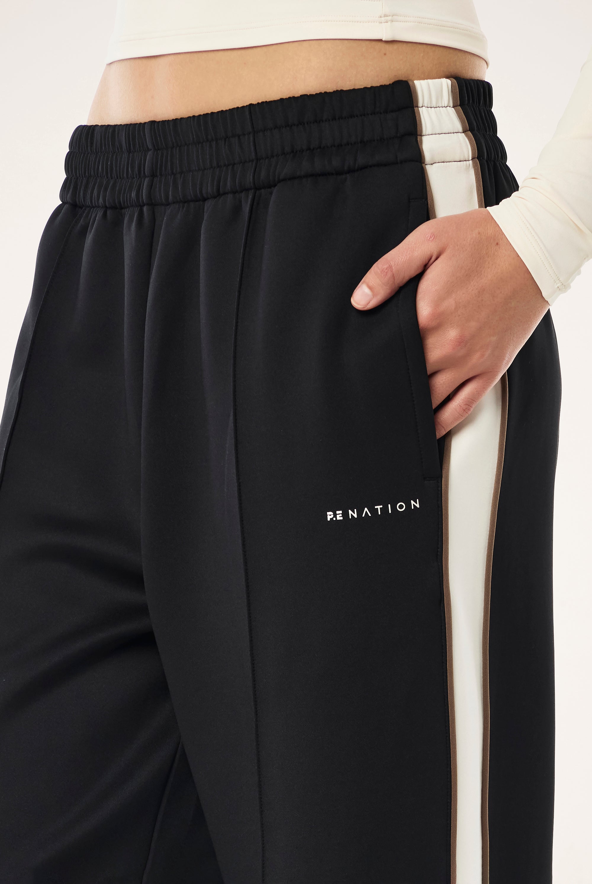 P.E Nation - Man Down Track Pant - Black/Walnut
