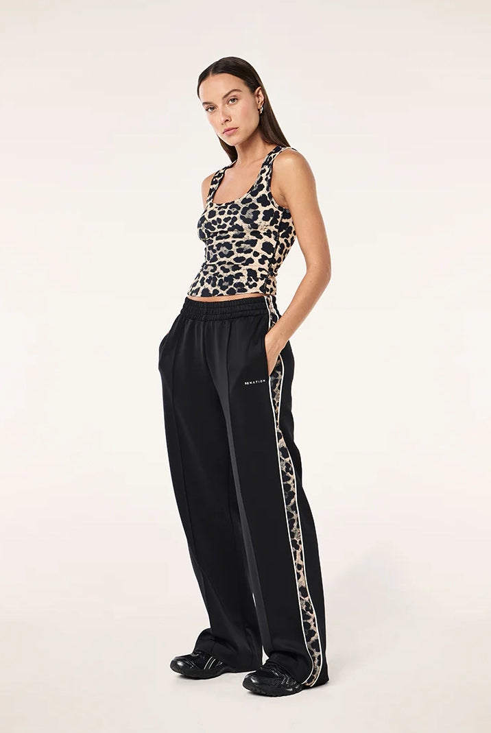 P.E Nation - Man Down Track Pant - Black/Leopard