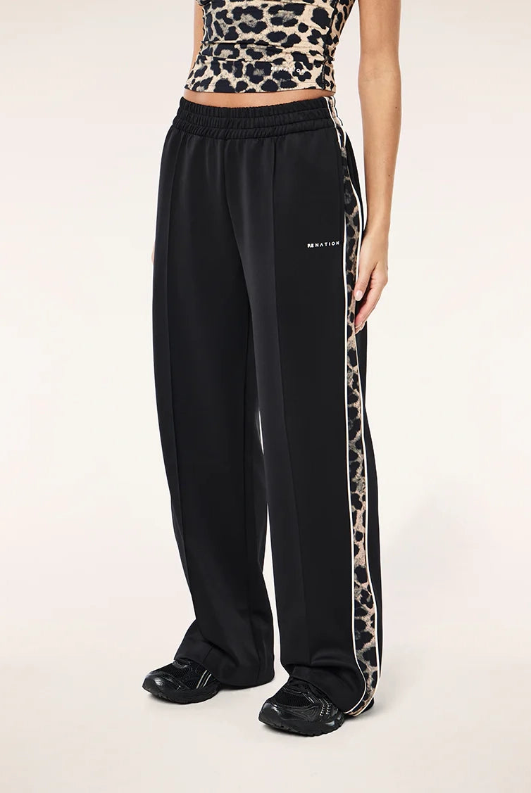 P.E Nation - Man Down Track Pant - Black/Leopard