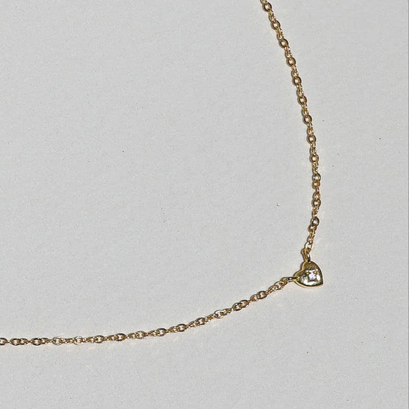 Saint Valentine - Mini Heart Necklace - Gold