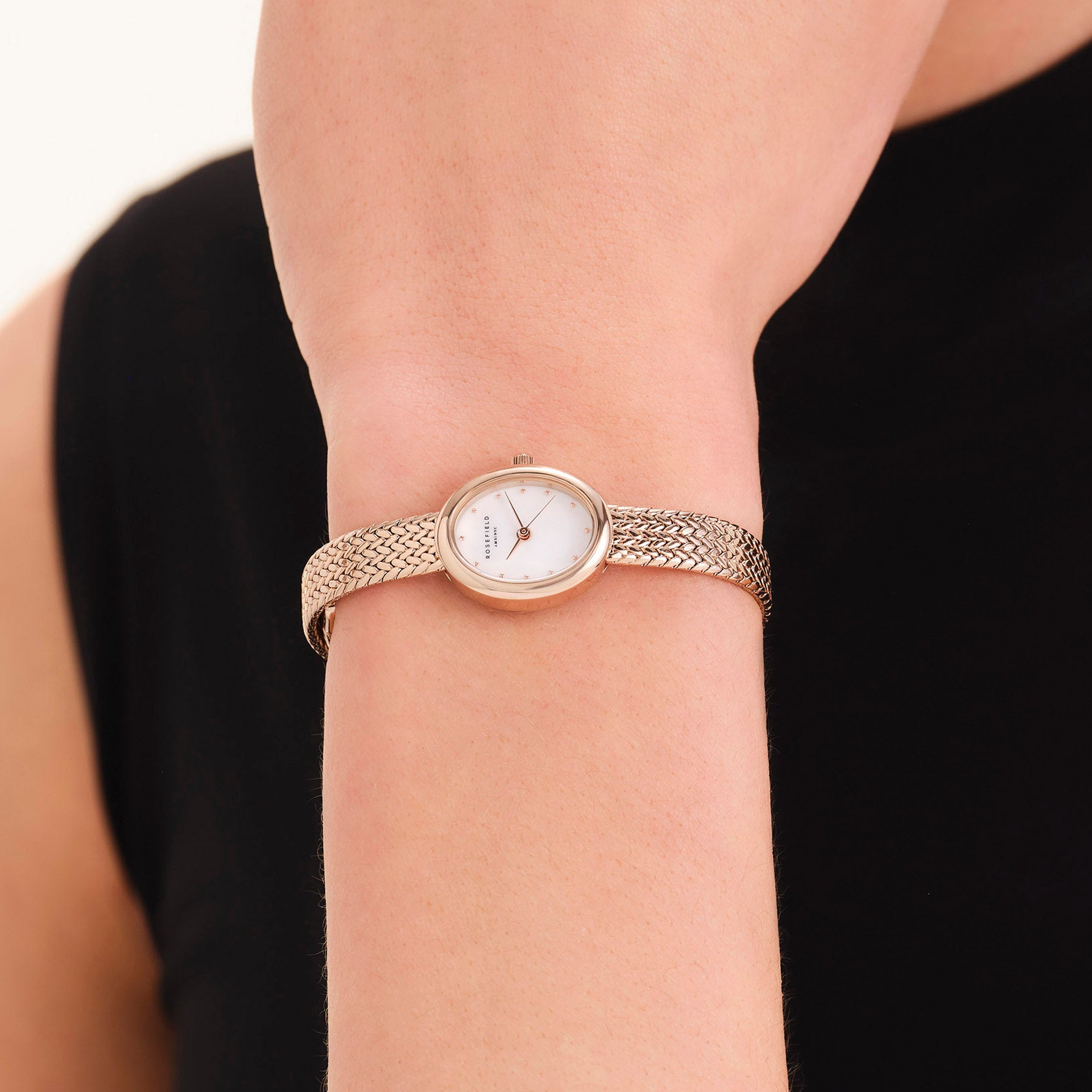 Rosefield - Mini Oval Rose Gold Watch