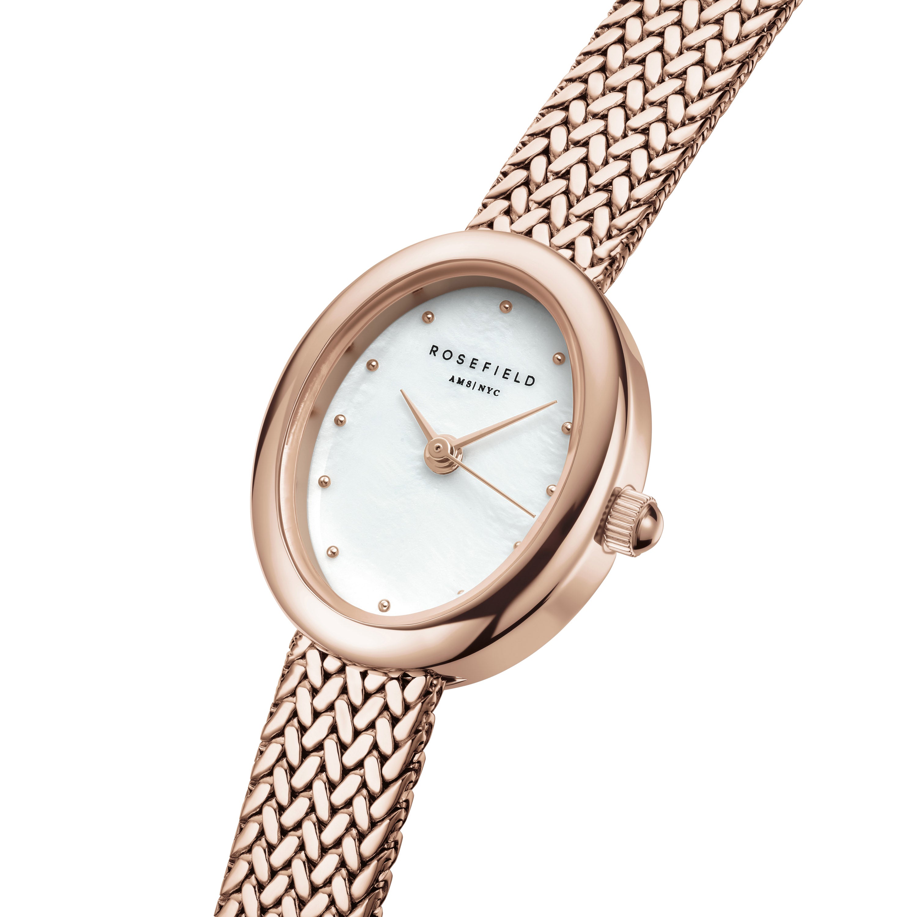 Rosefield - Mini Oval Rose Gold Watch