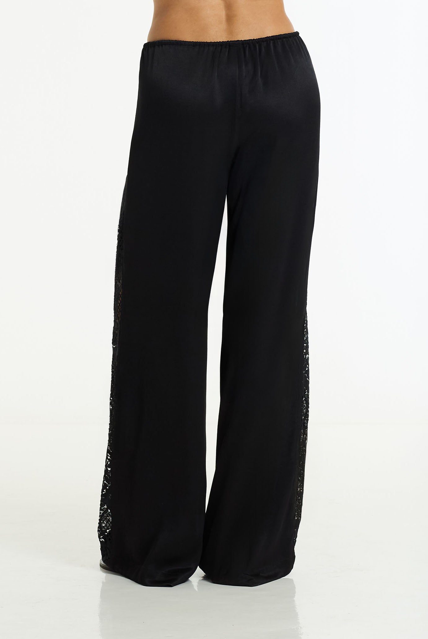 Marlow Satin Lace Pant | Black | PRE-ORDER