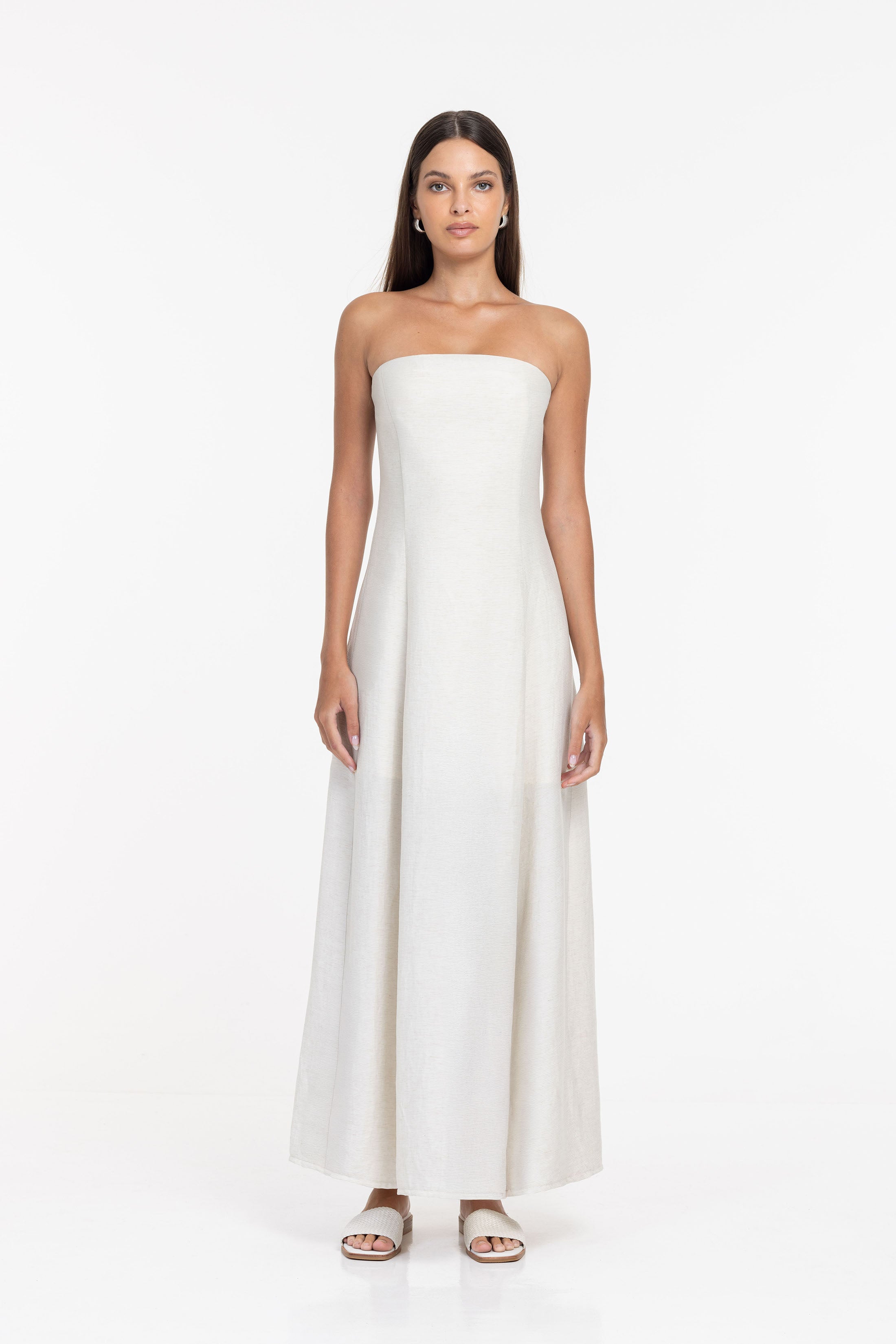 Moore Bandeau Dress - Natural - PRE-ORDER