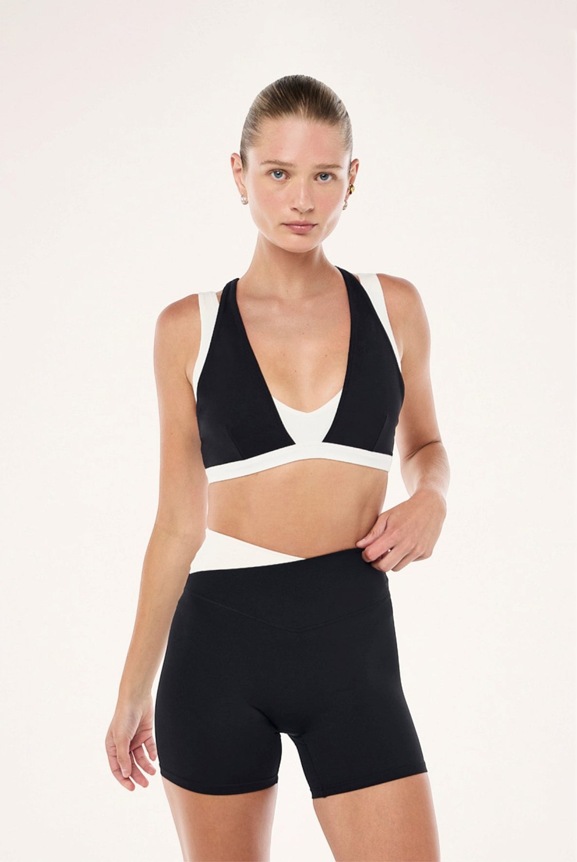 P.E Nation - Wander 5 Inch Bike Short - Black / Whisper White