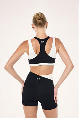 P.E Nation - Wander 5 Inch Bike Short - Black / Whisper White
