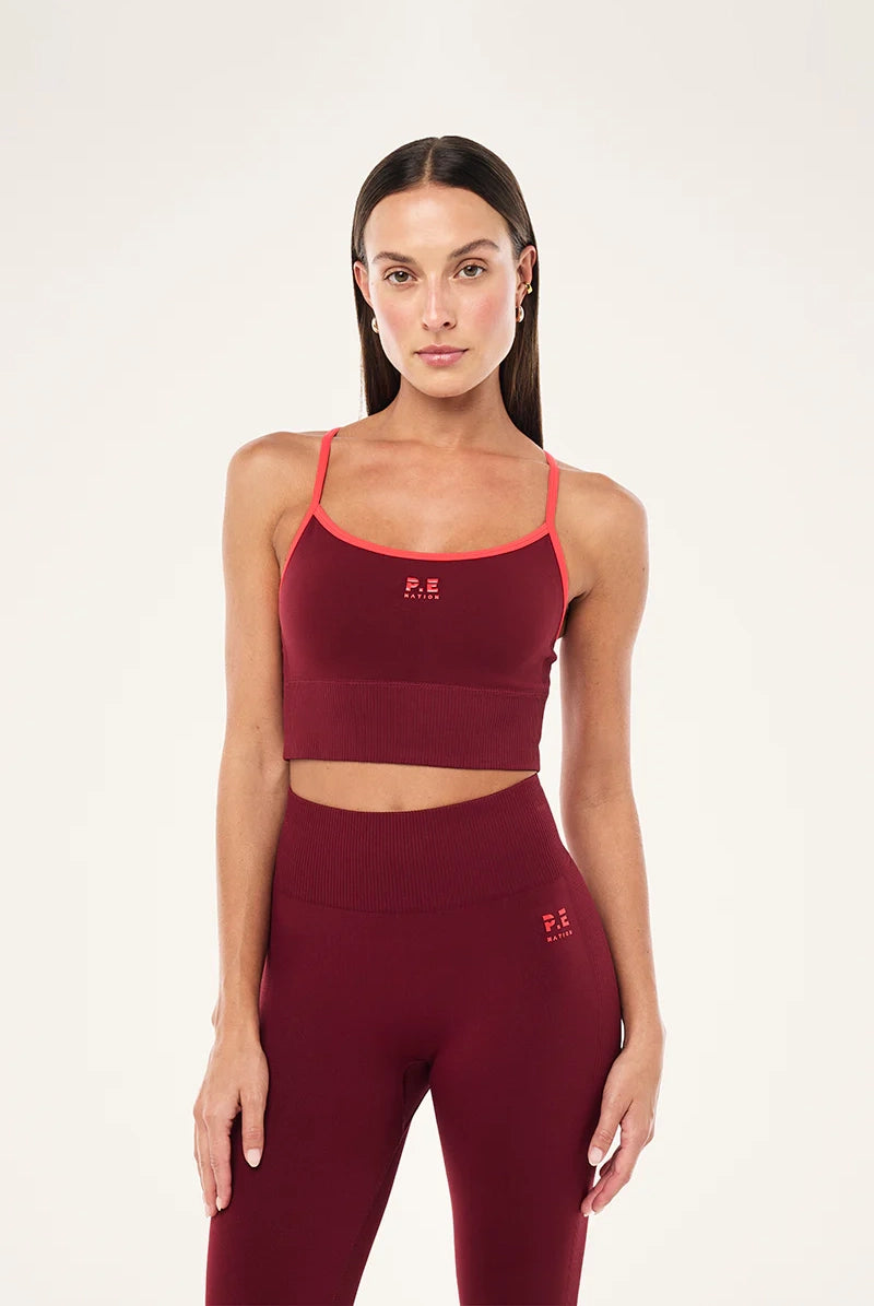 P.E Nation - Release Seamless Tank - Cabernet & Strawberry