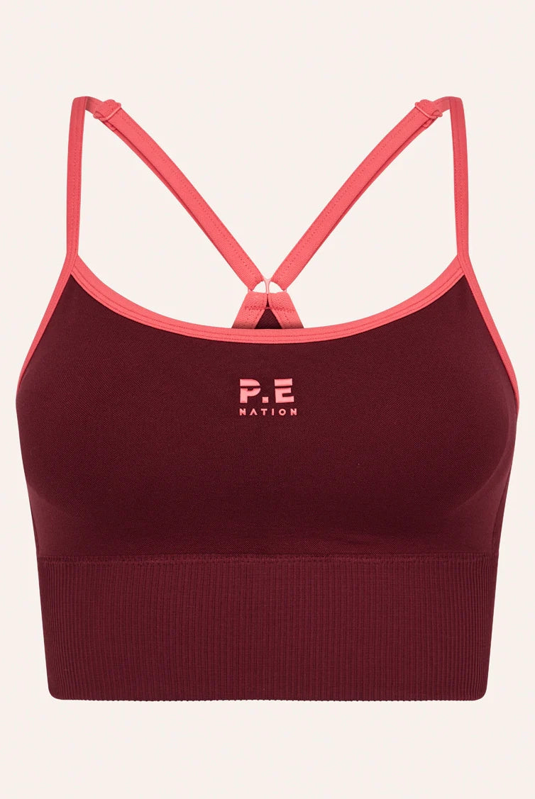 P.E Nation - Release Seamless Tank - Cabernet & Strawberry