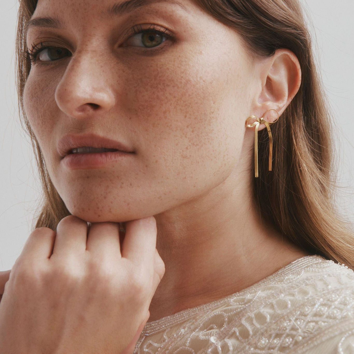 Castel & Co - Ribbon Earrings - Gold