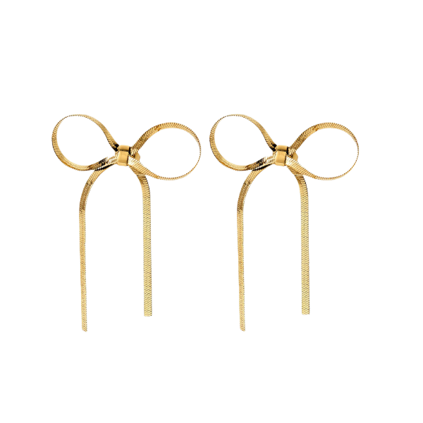 Castel & Co - Ribbon Earrings - Gold