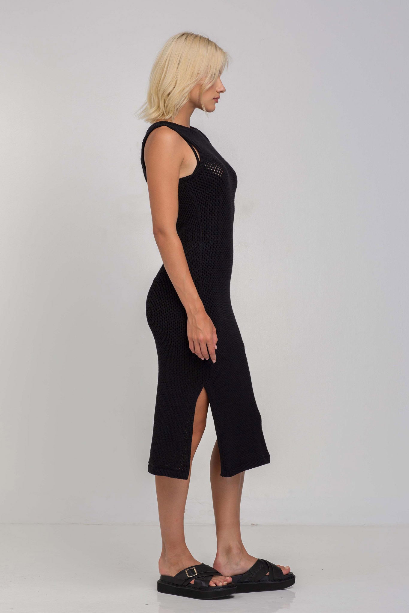 Rising Star Tank Dress - Black