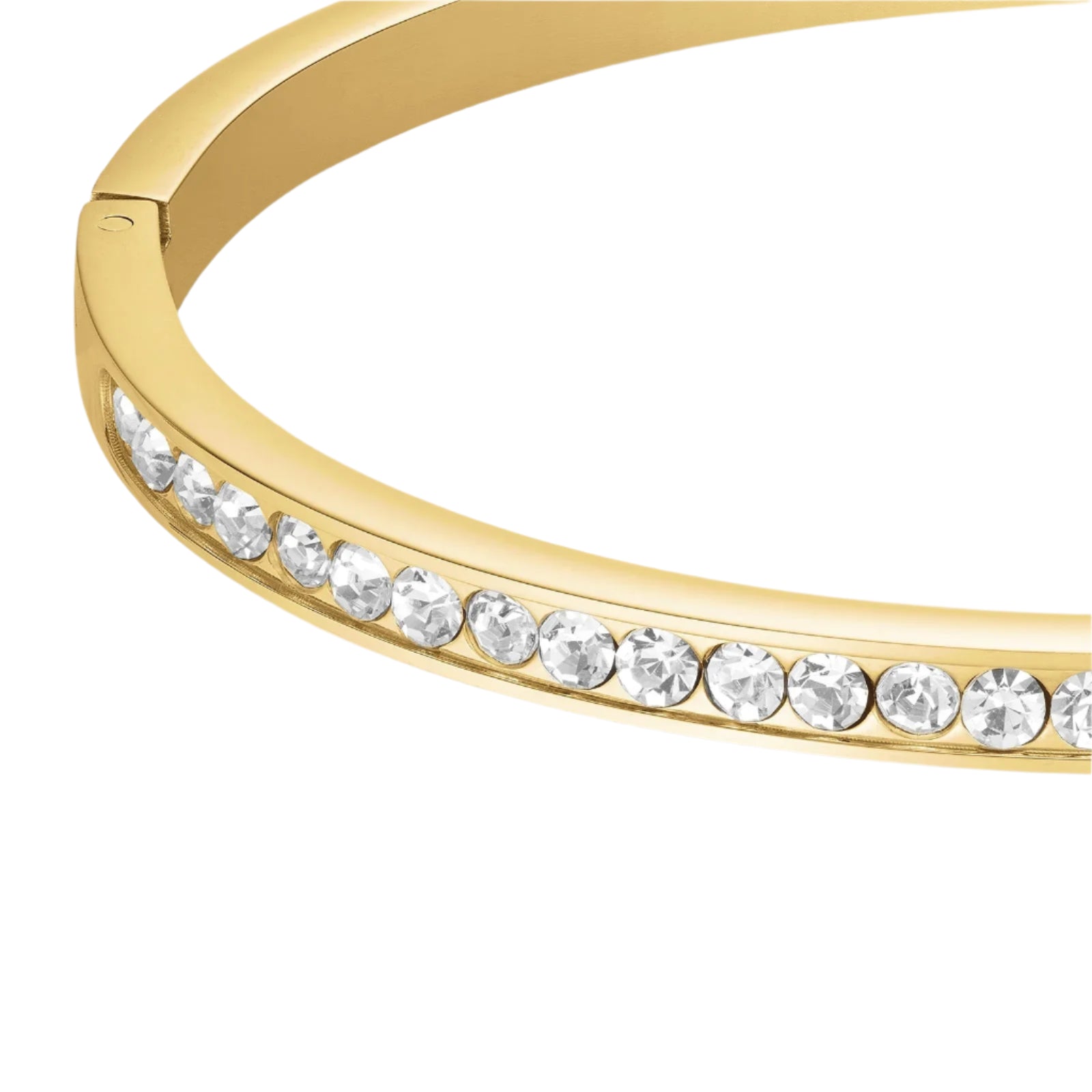 Rosefield - Channel Set Crystal Bangle - Gold