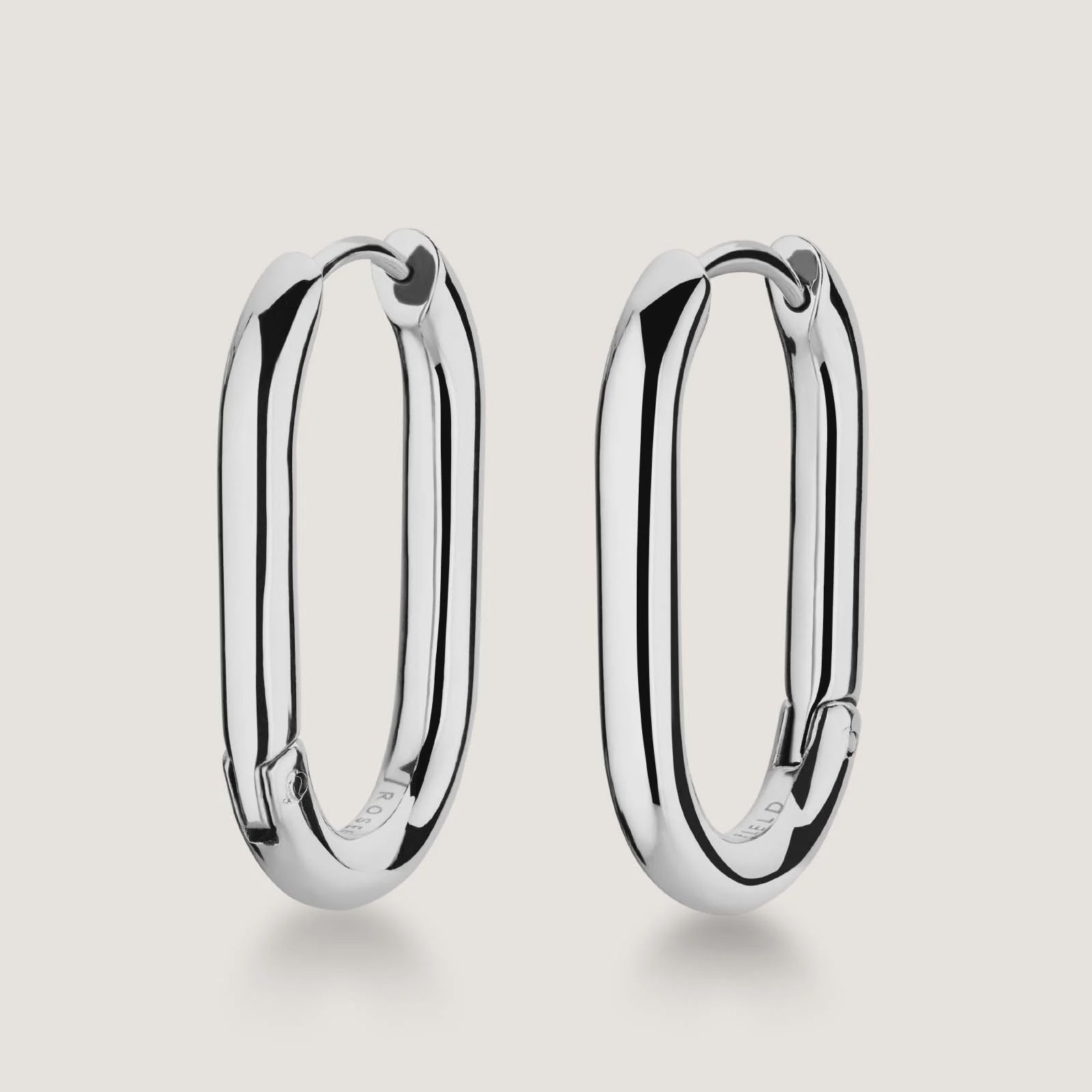 Rosefield Large Oval Hoops - Silver