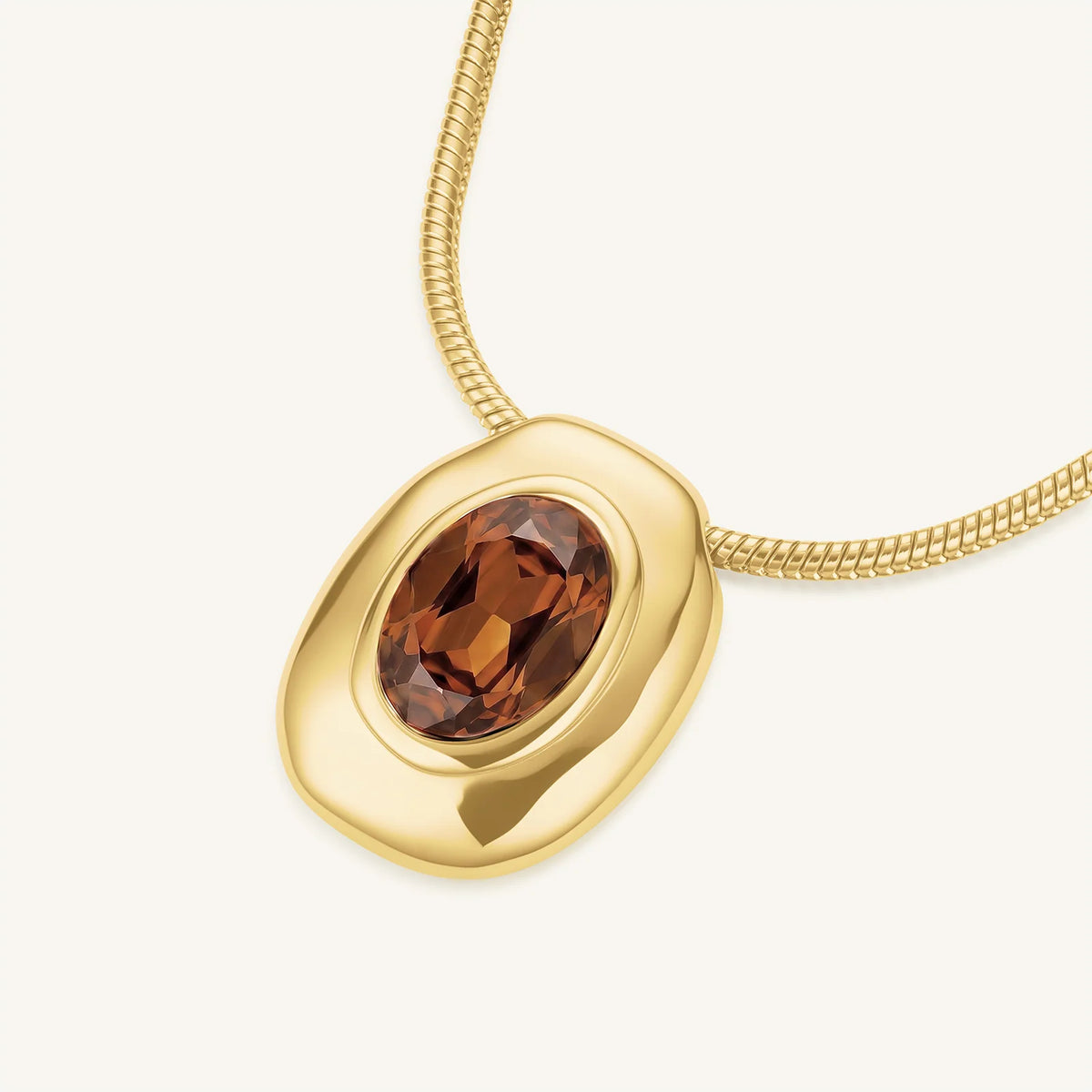 Rosefield - Molten Brown Pendant Necklace - Gold