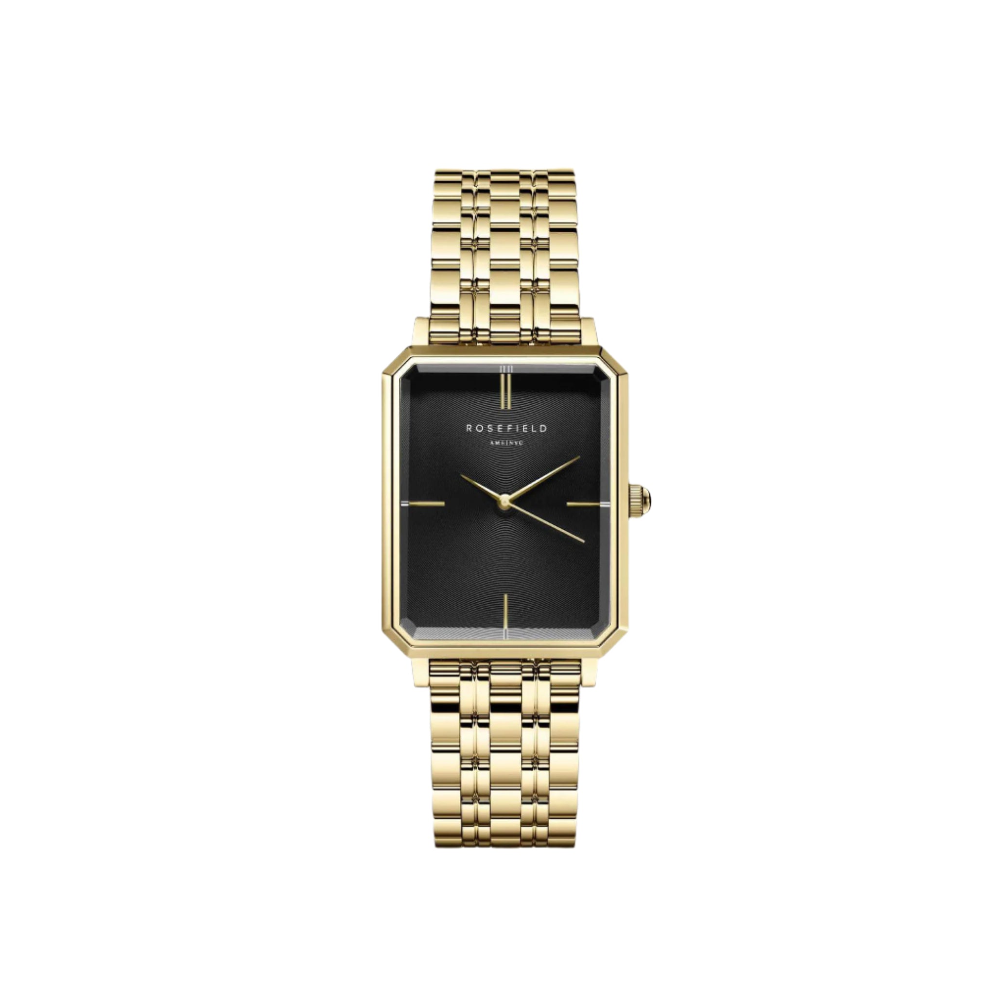 Rosefield - Octagon Black Gold Watch