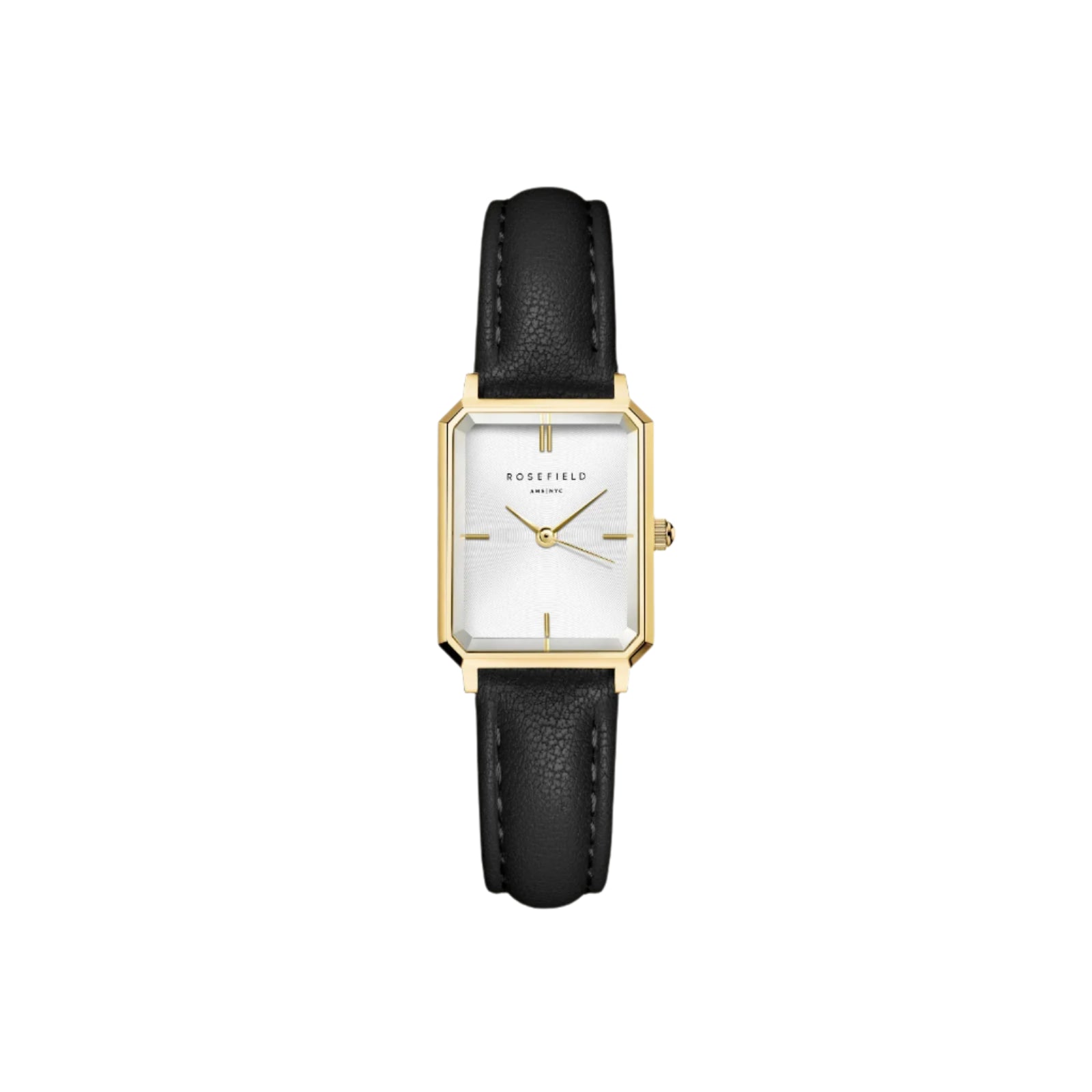 Rosefield - Octagon XS Black Leather Watch