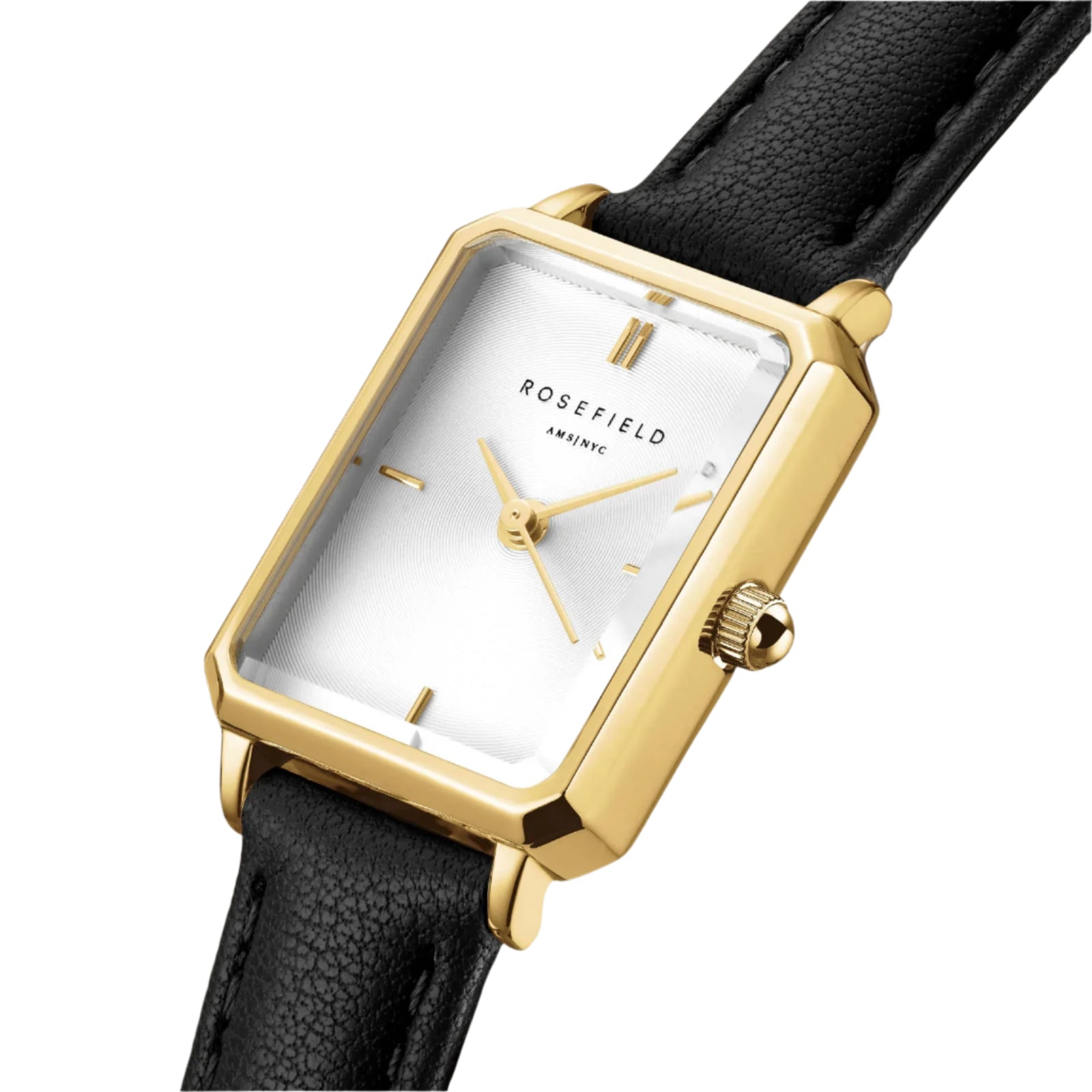 Rosefield - Octagon XS Black Leather Watch