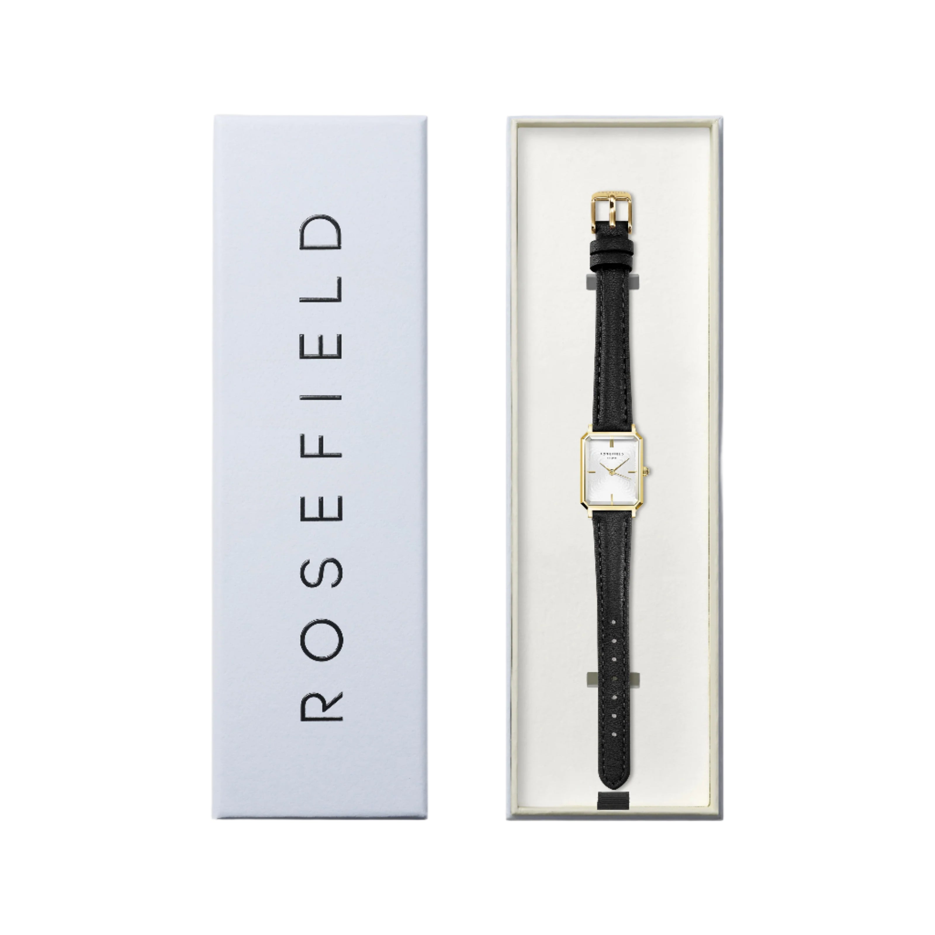 Rosefield - Octagon XS Black Leather Watch