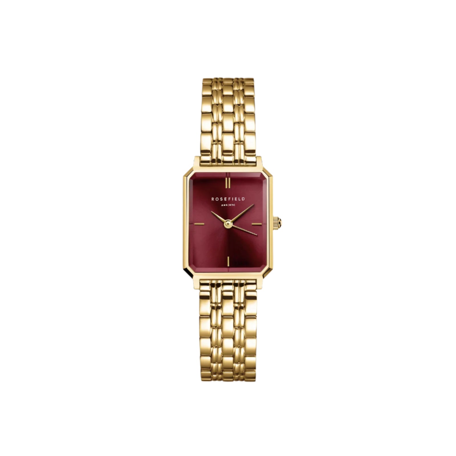 Rosefield Octagon XS Burgundy Watch