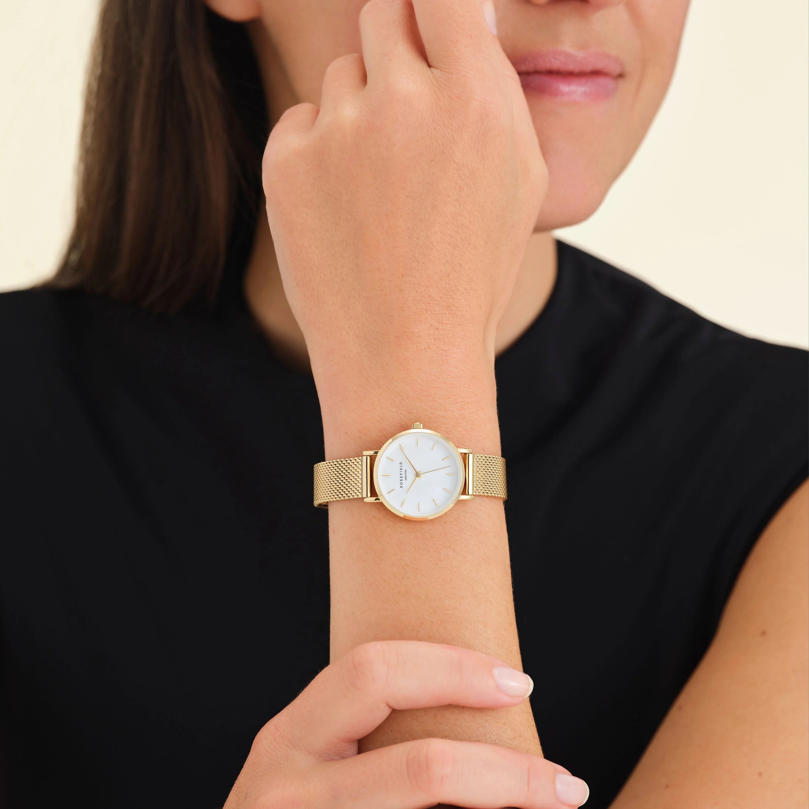 Rosefield - Small Edit Mesh Gold Watch