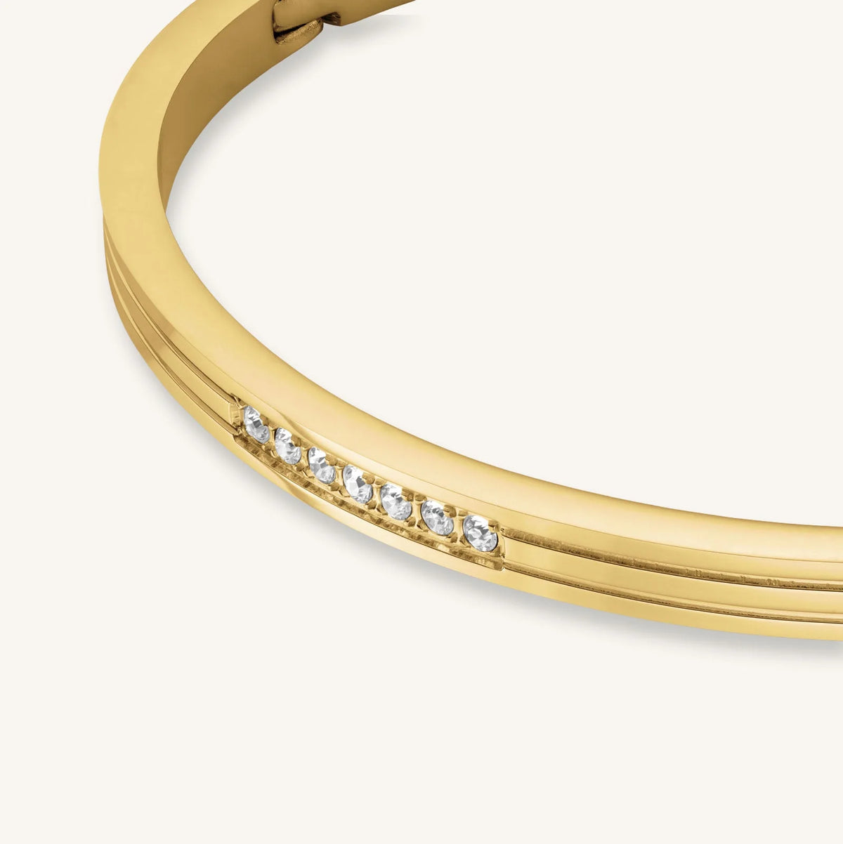 Rosefield Striped Crystals Bracelet | Gold