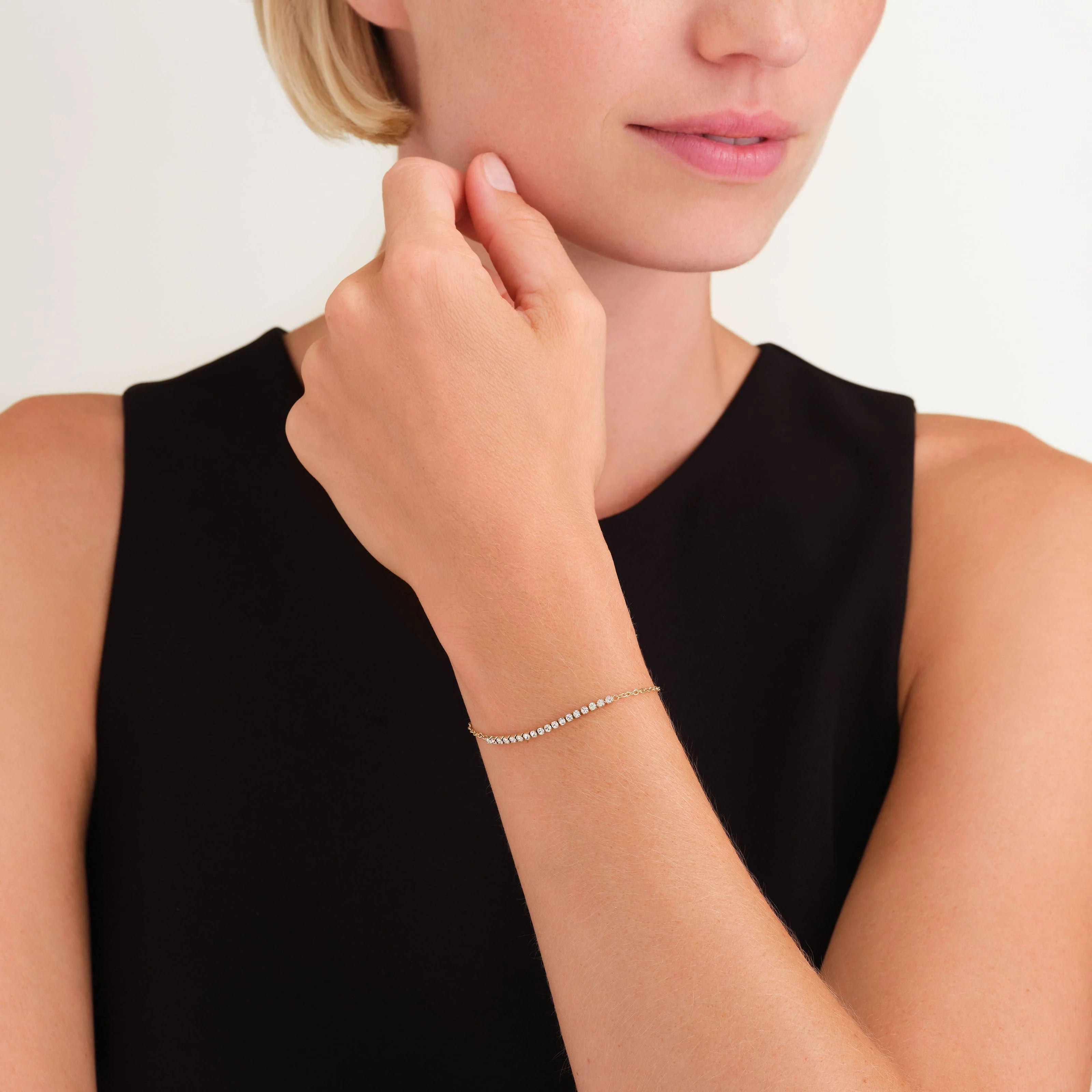 Rosefield - Tennis Crystal Bracelet - Gold