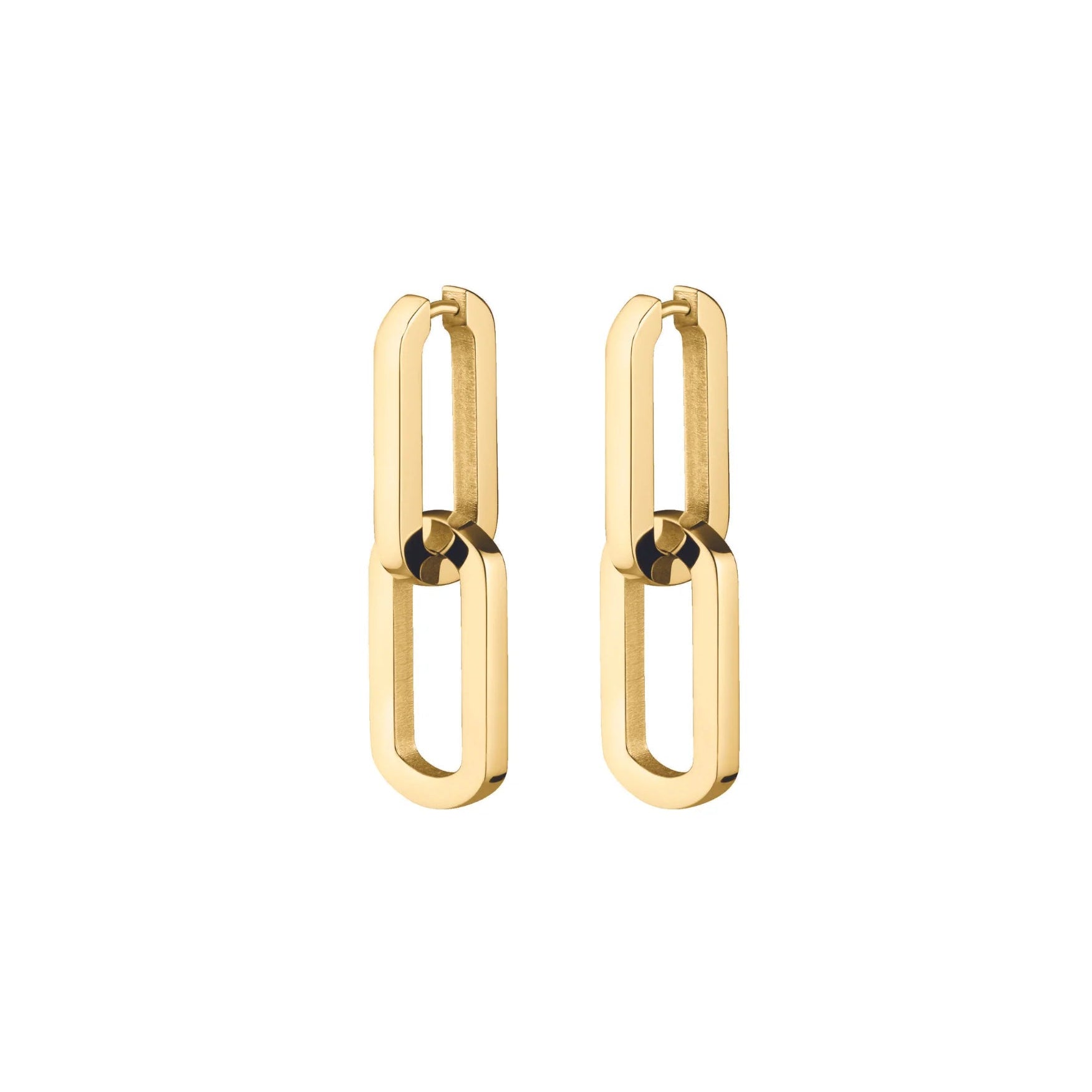 Rosefield Dual Link Hoops- Gold