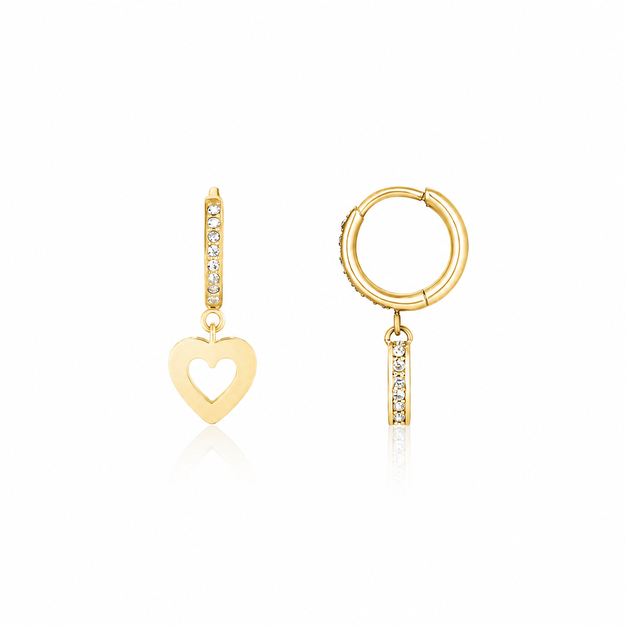 Rosefield - Hollow Heart Hoops - Gold