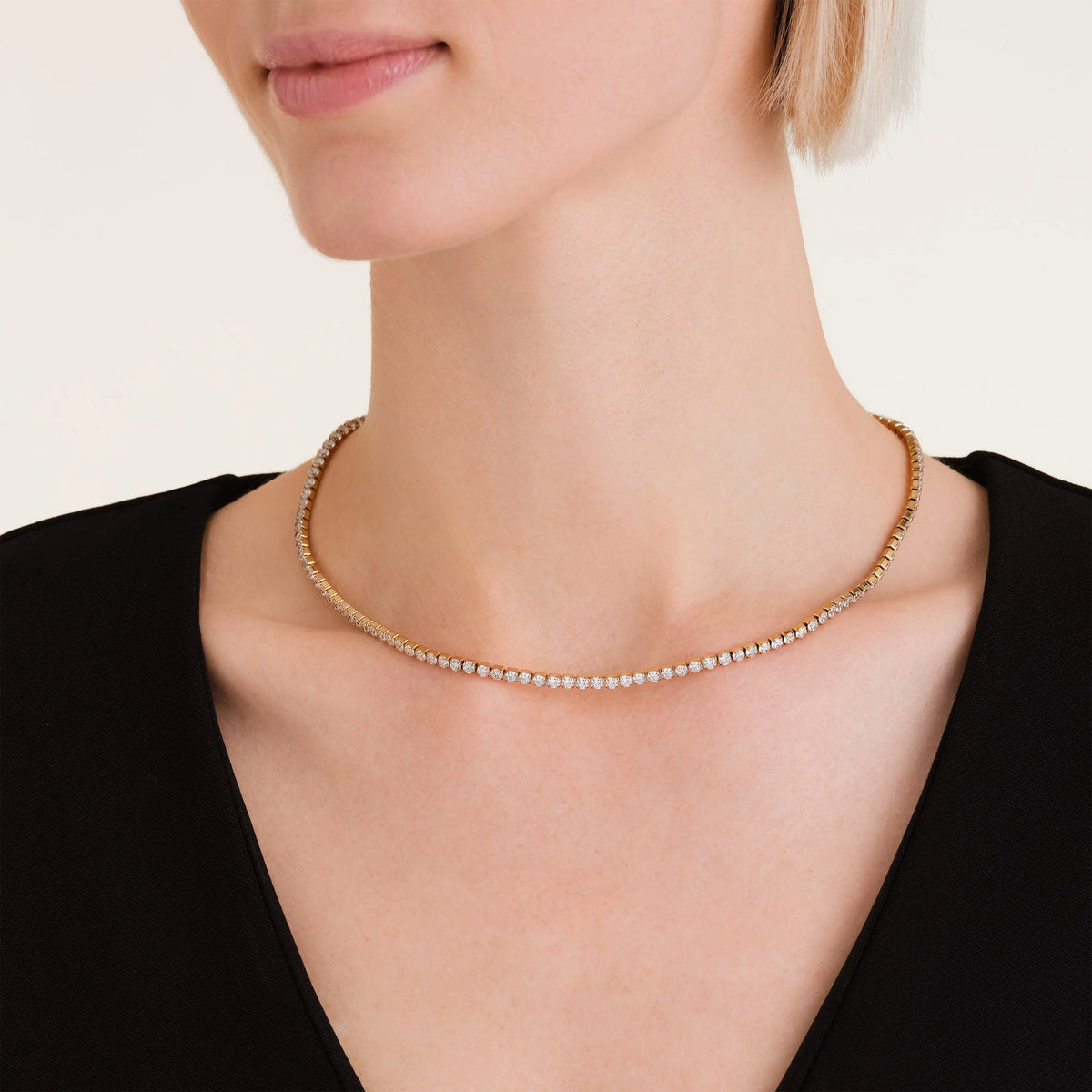 Rosefield Tennis Necklace | Gold