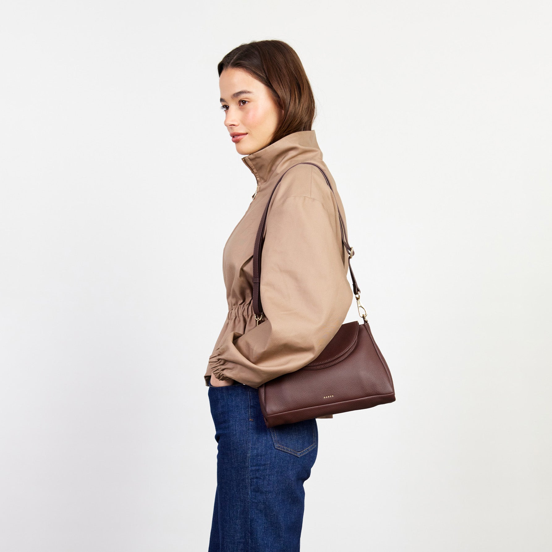 Saben - Beckett Crossbody Bag - Espresso Luxe