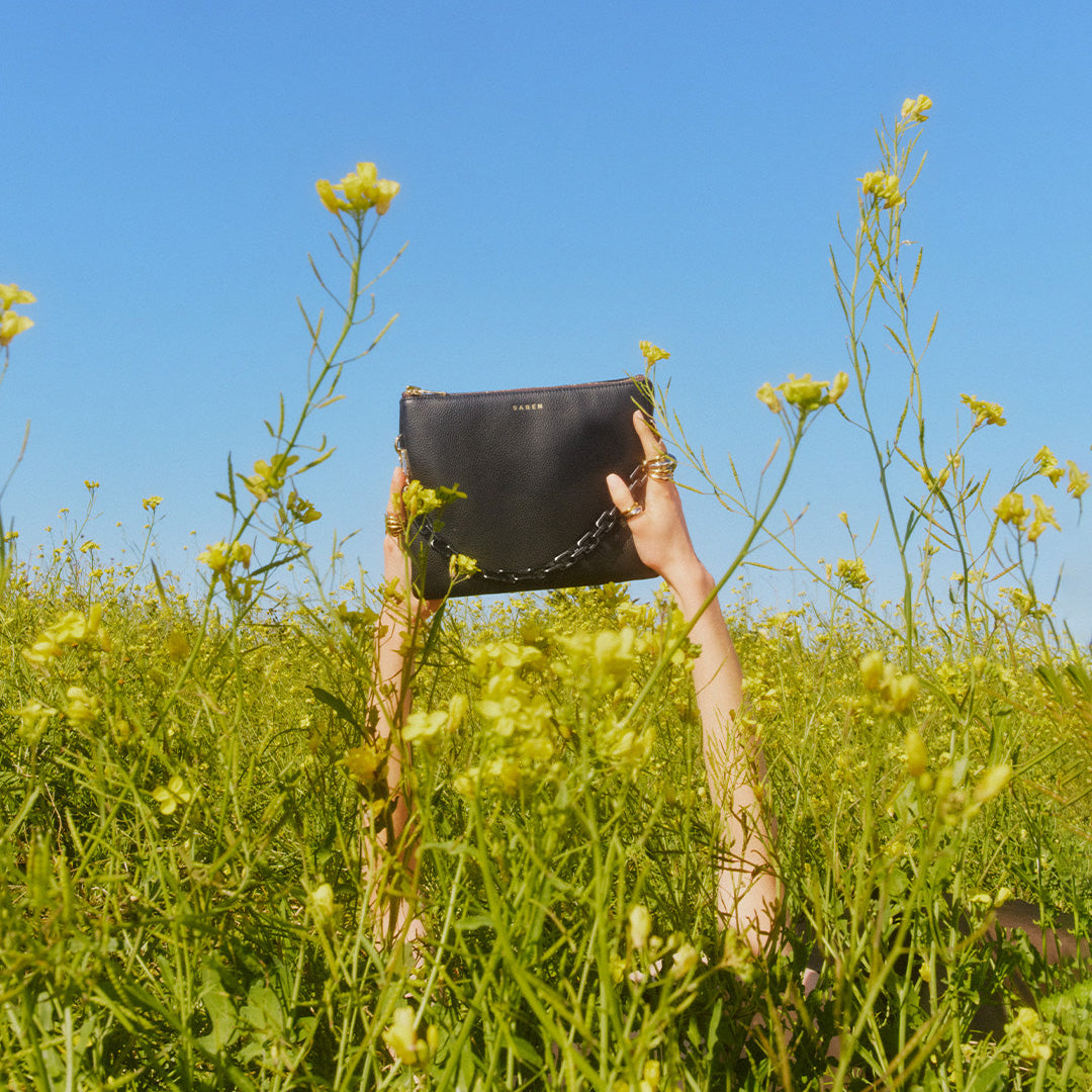Saben - Matilda Crossbody - Black + Tonal Chain