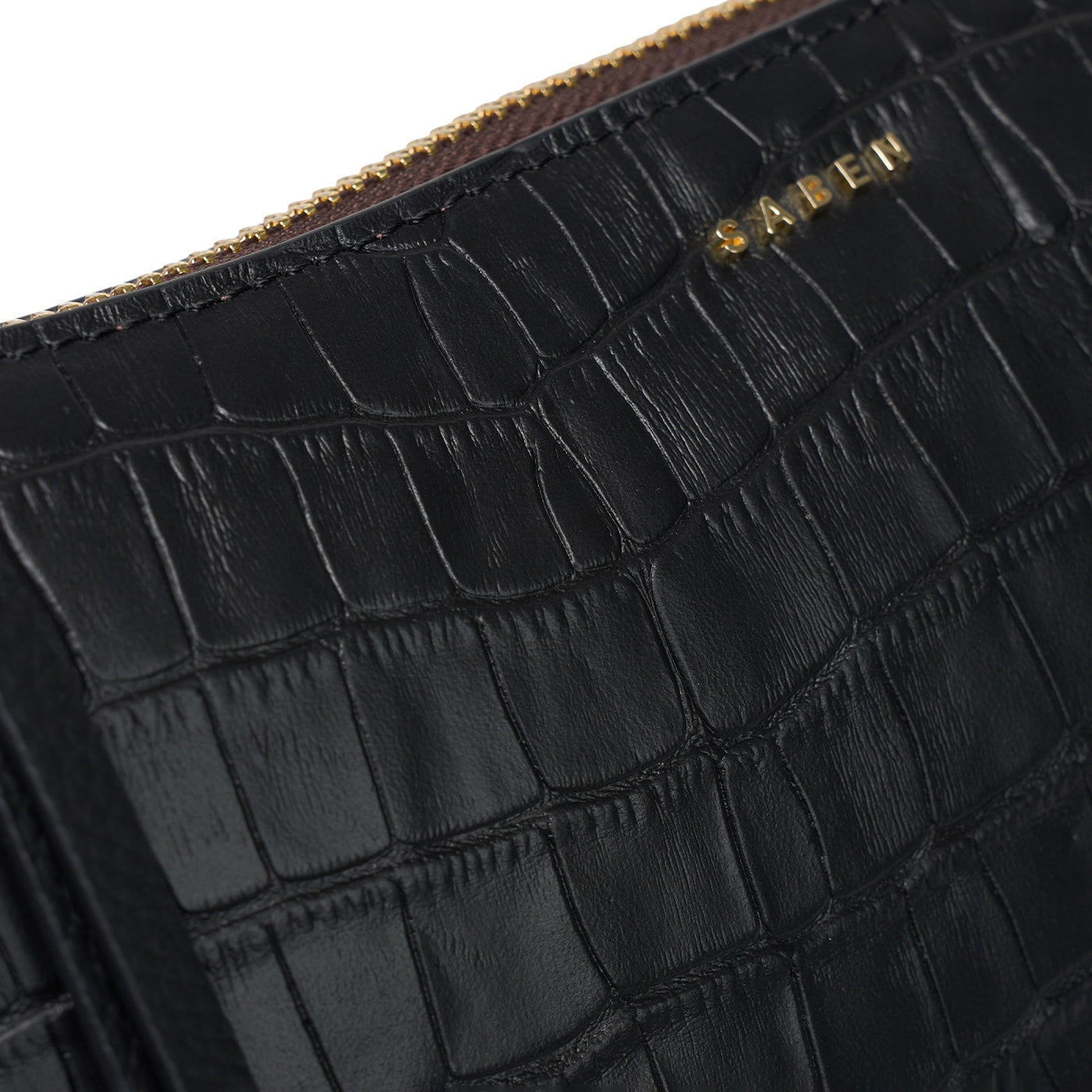 Saben - Haven Shoulder Bag - Black Croc