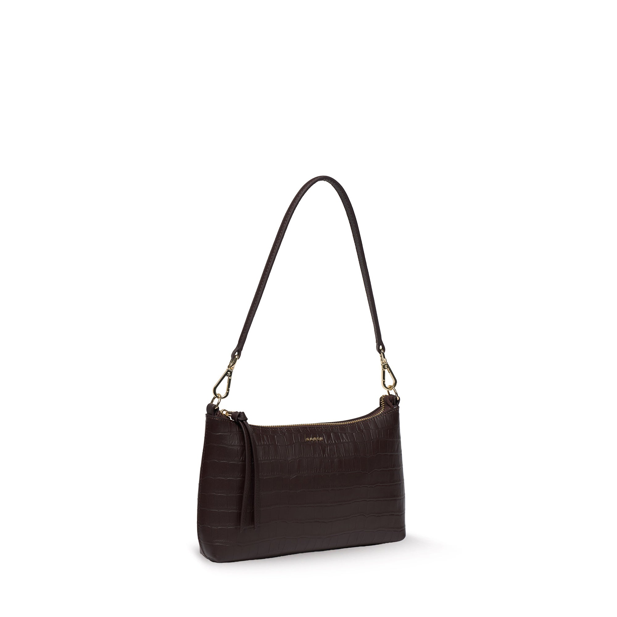 Saben - Haven Shoulder Bag - Cacao Croc