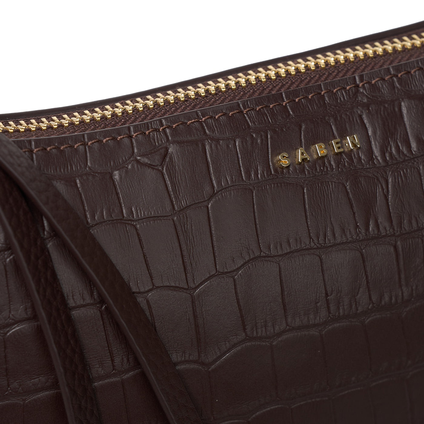 Saben - Haven Shoulder Bag - Cacao Croc