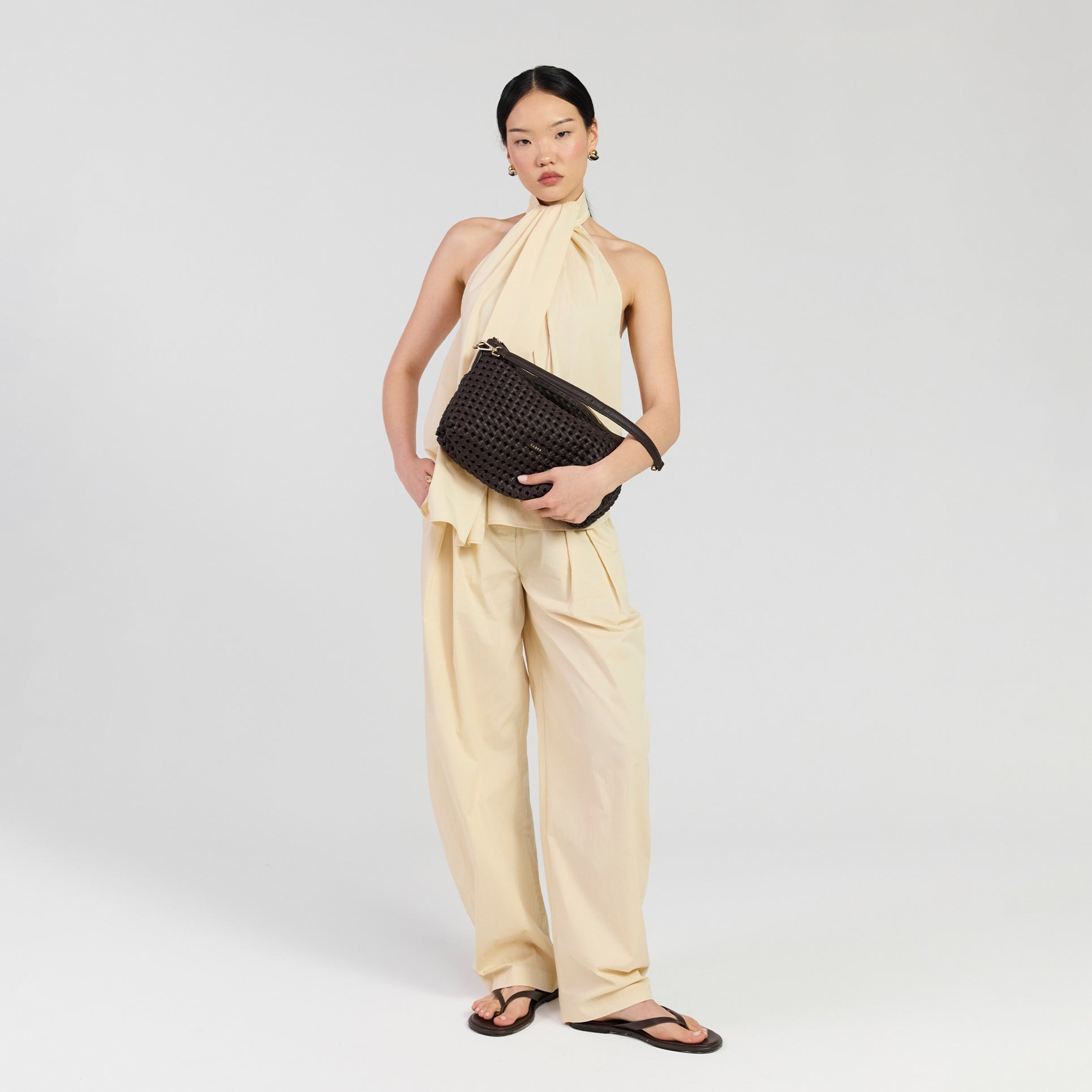 Saben - Claudia Shoulder Bag - Cacao Braid