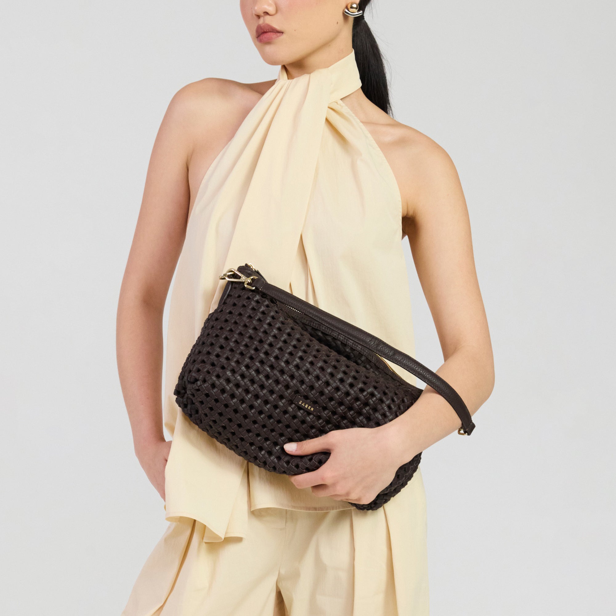 Saben - Claudia Shoulder Bag - Cacao Braid