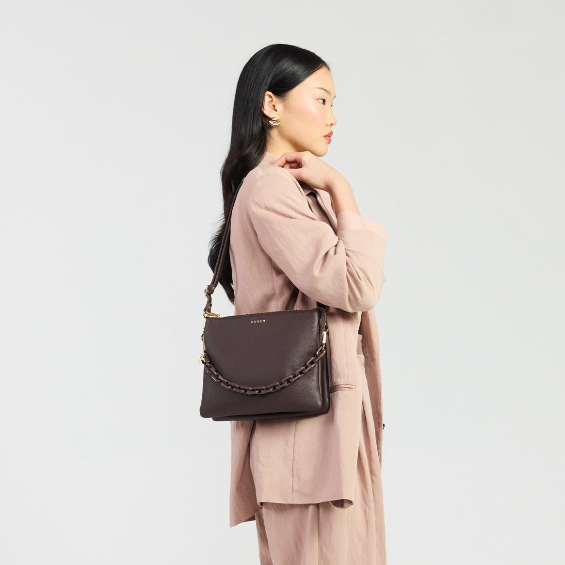 Saben - Matilda Crossbody - Cacao + Tonal Chain