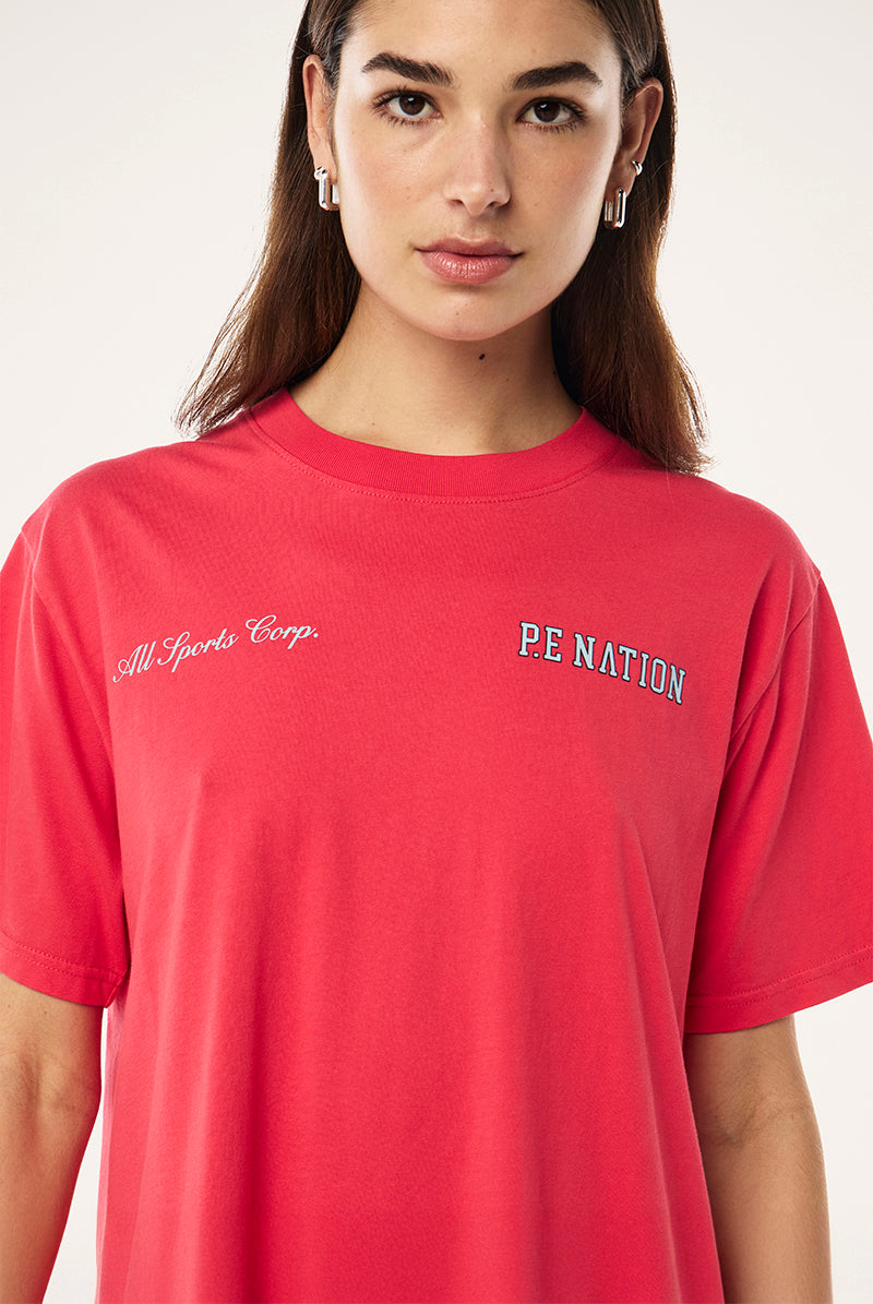 P.E Nation - Slate Tee - Washed Strawberry