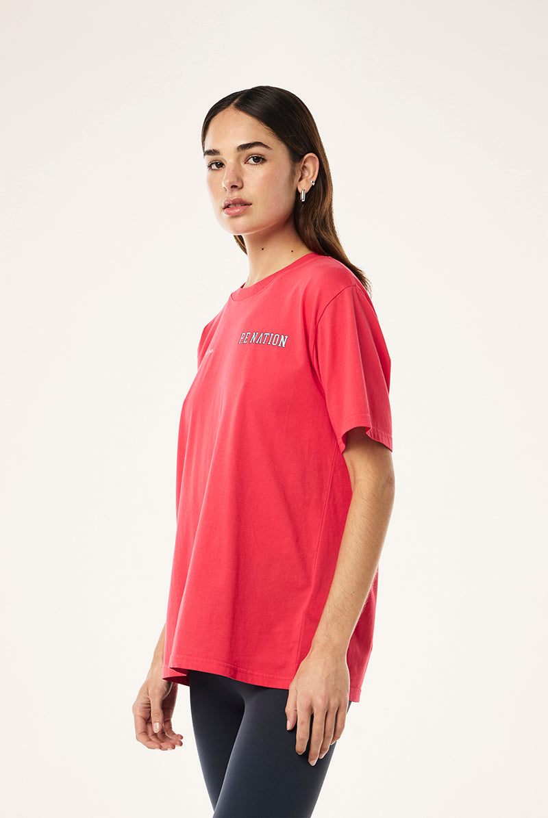 P.E Nation - Slate Tee - Washed Strawberry