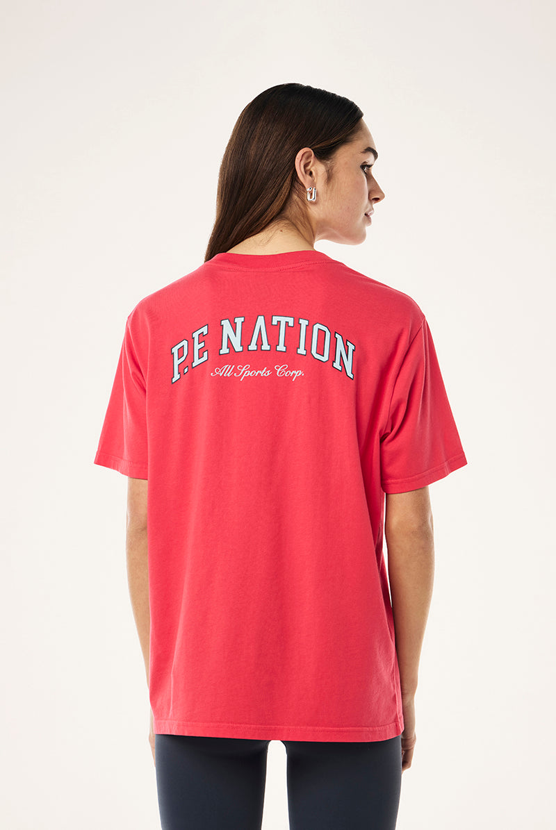 P.E Nation - Slate Tee - Washed Strawberry