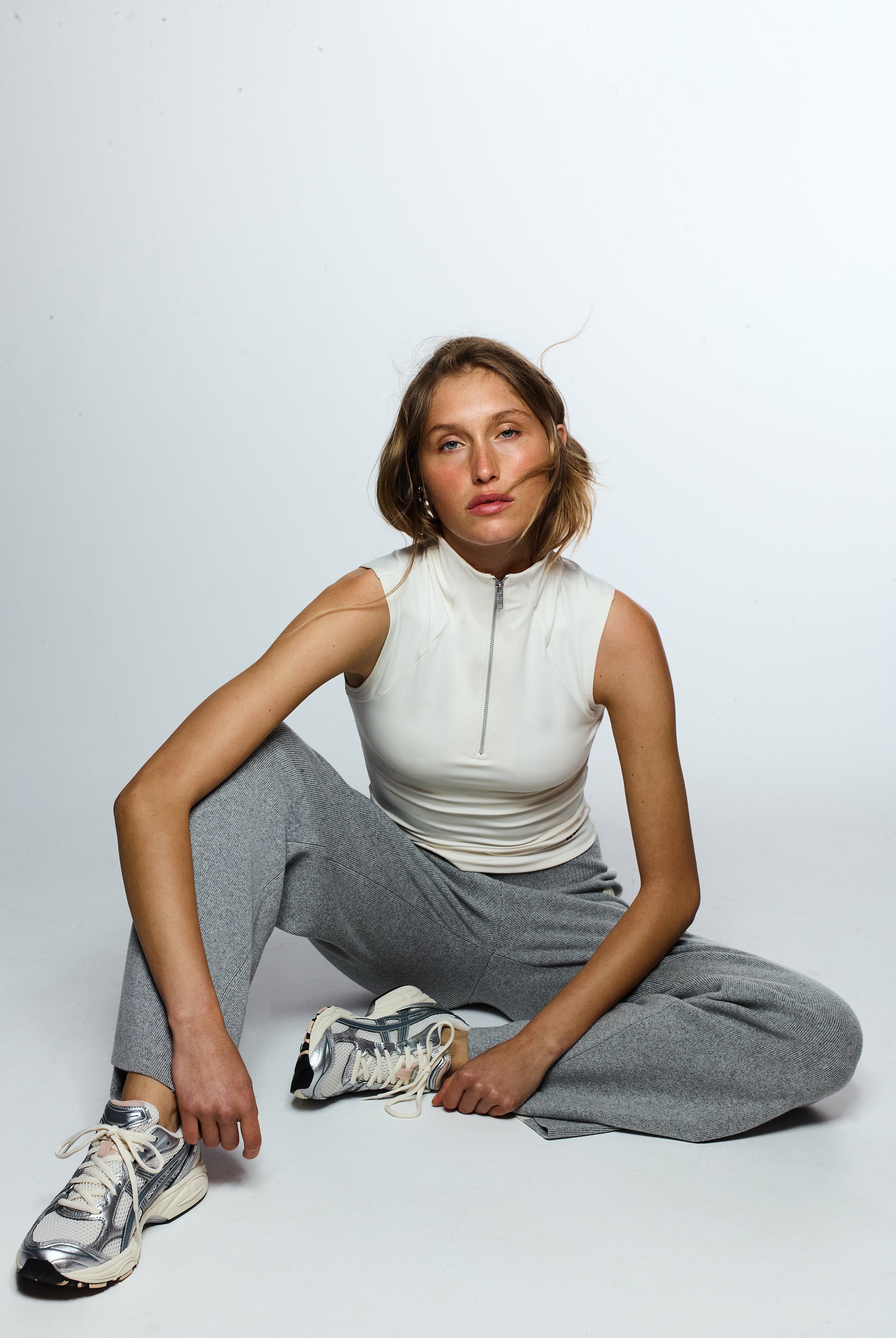 P.E Nation - Verge Knit Pant - Grey Marle