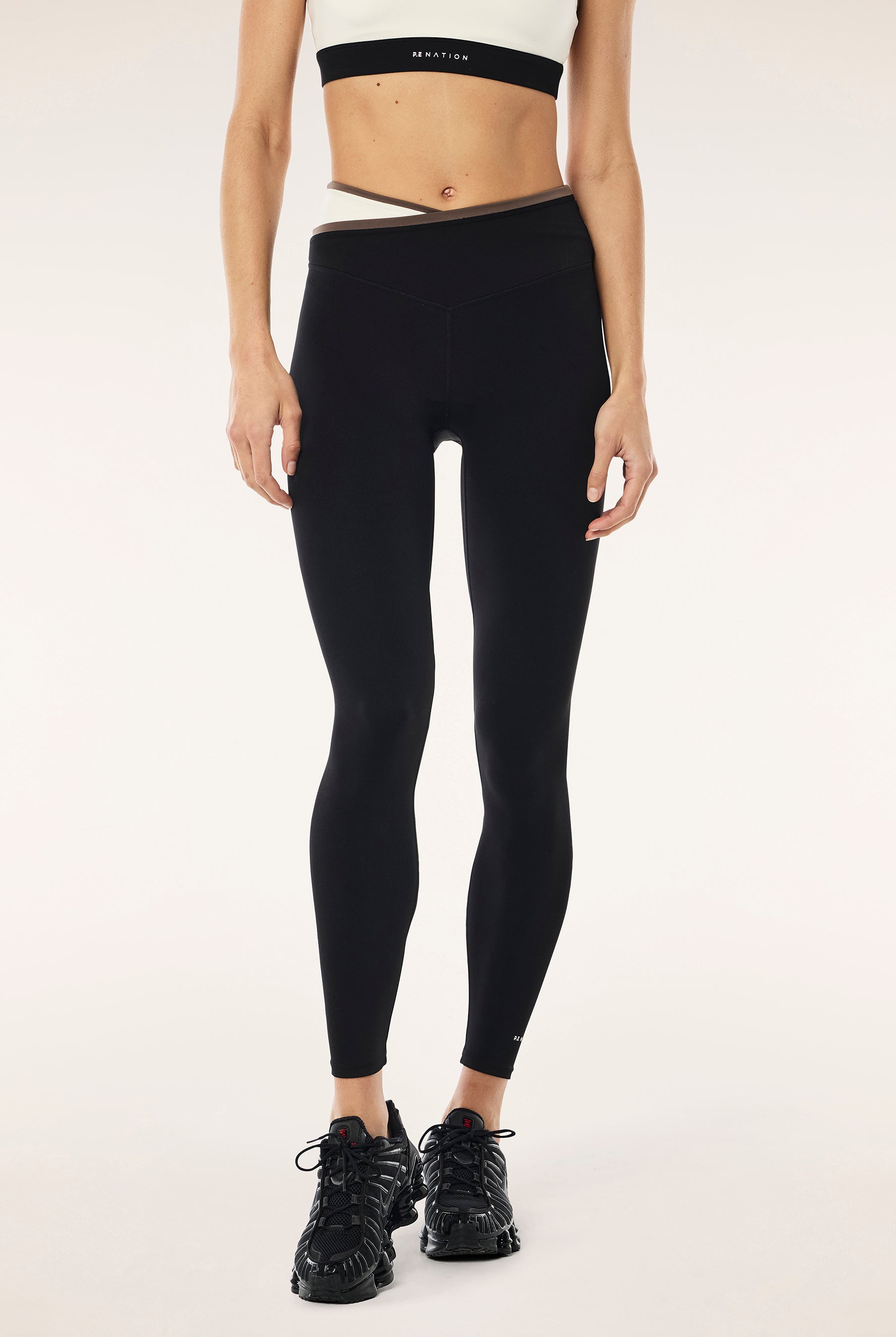 P.E Nation - Status Full Length Leggings - Black/Walnut