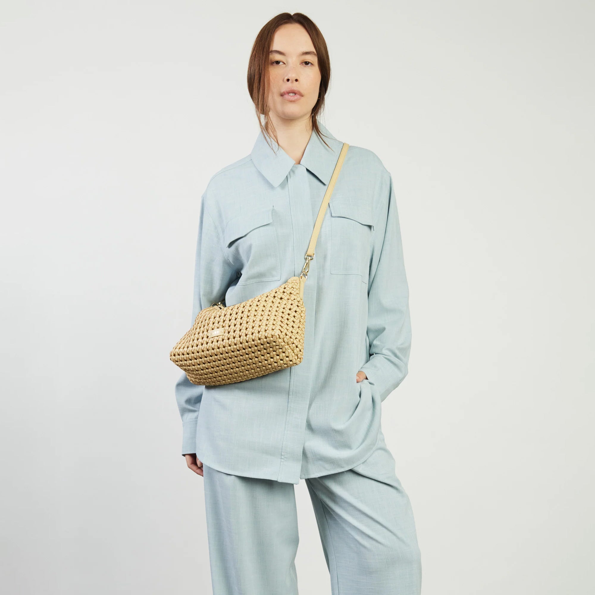 Saben - Claudia Crossbody - Raffia Braid