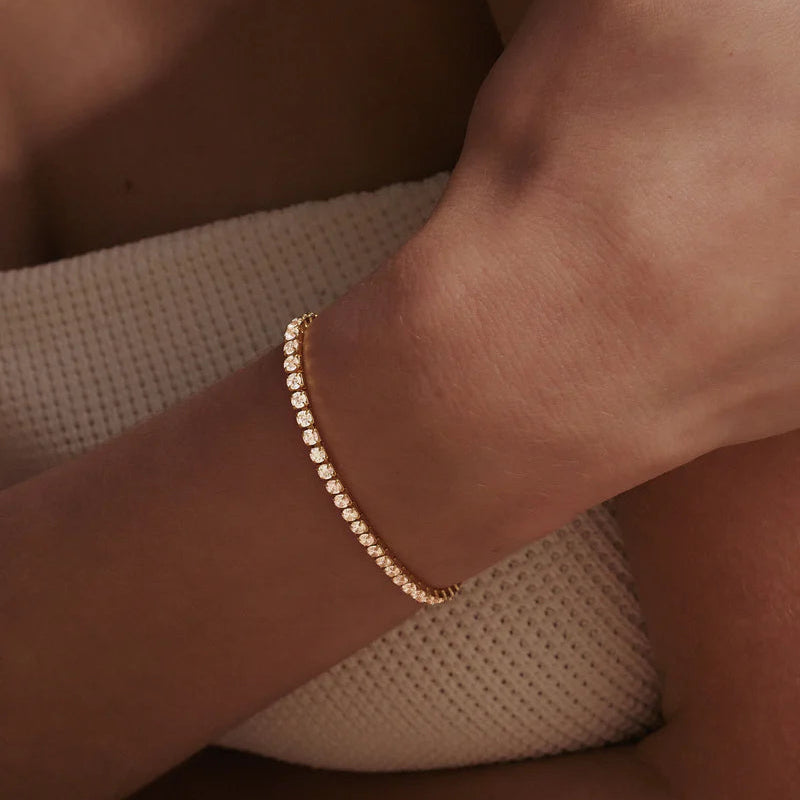 Saint Valentine - Aspen Tennis Bracelet - Gold
