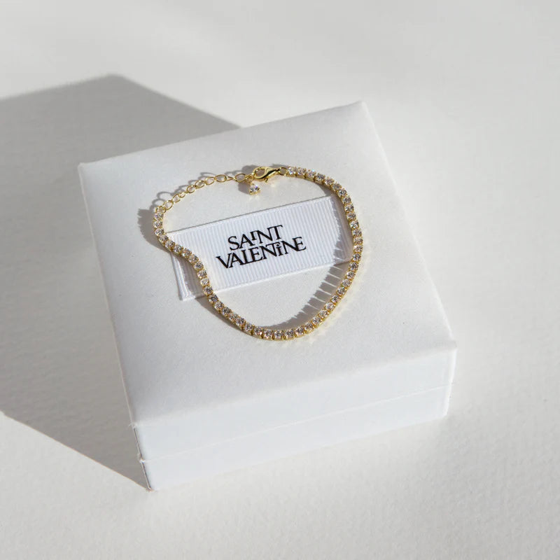 Saint Valentine - Aspen Tennis Bracelet - Gold