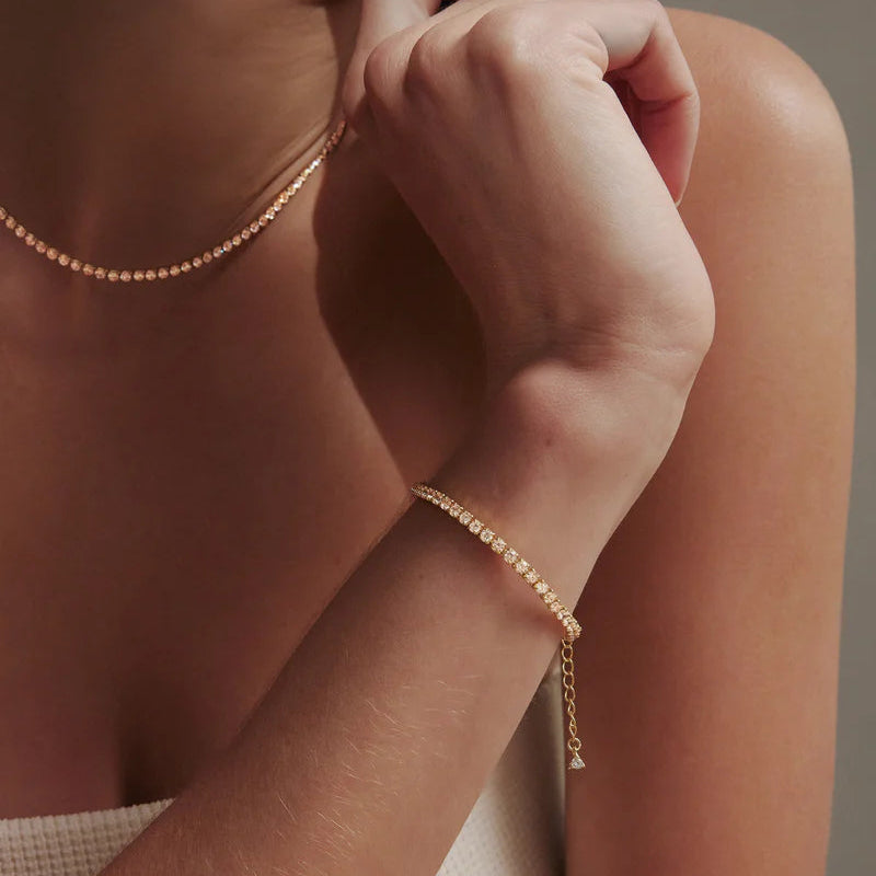 Saint Valentine - Aspen Tennis Bracelet - Gold